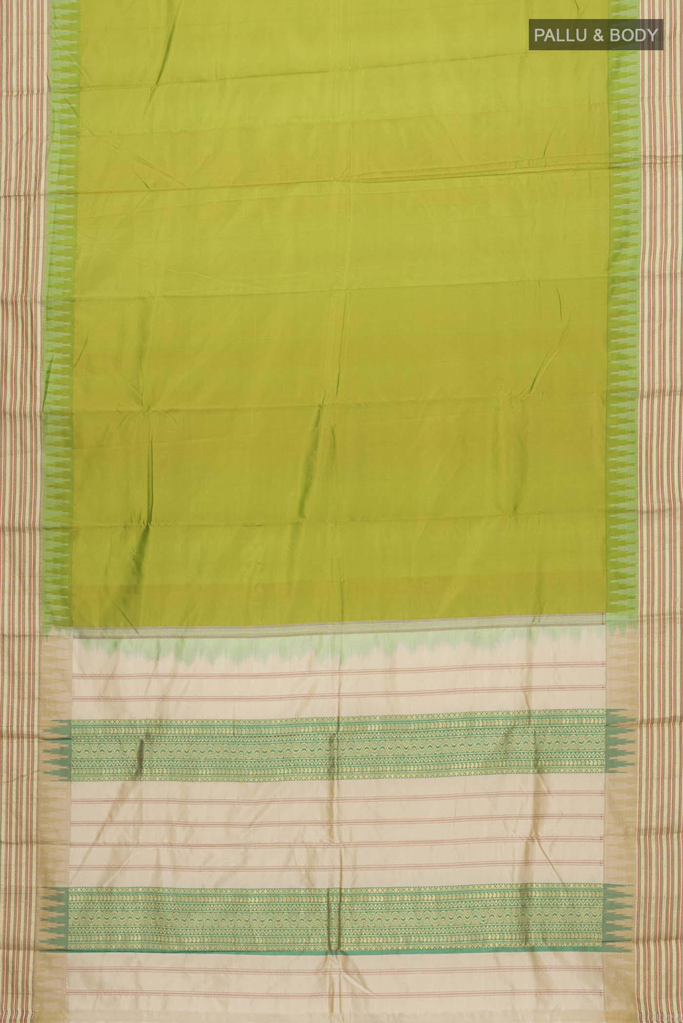 Green Bangalore Silk Saree - Image 5