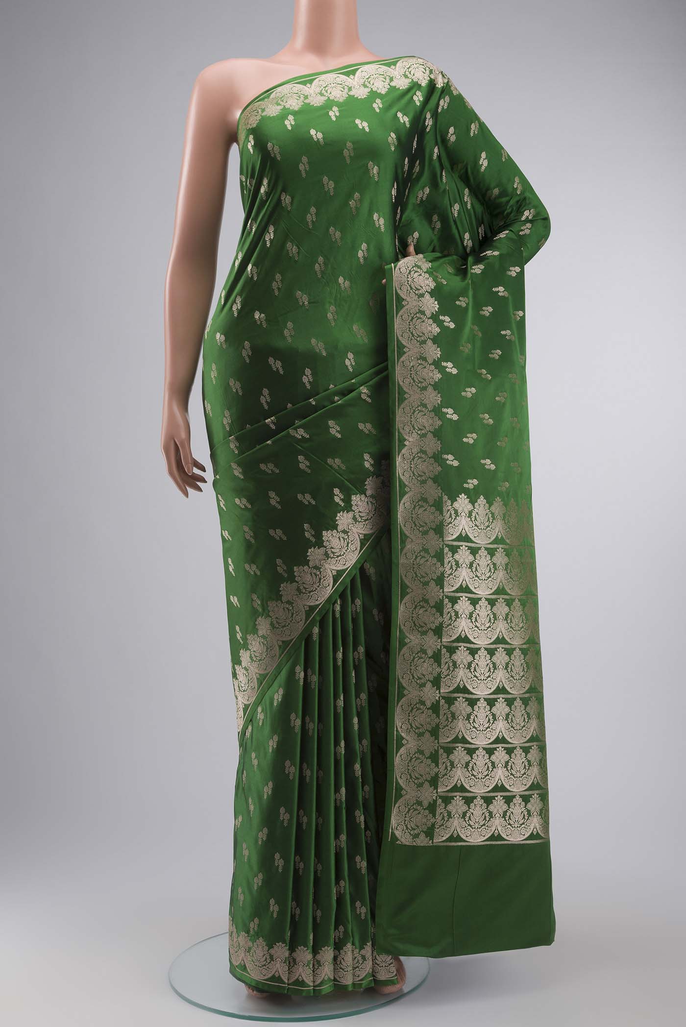 Green Blended Banarasi Silk Saree