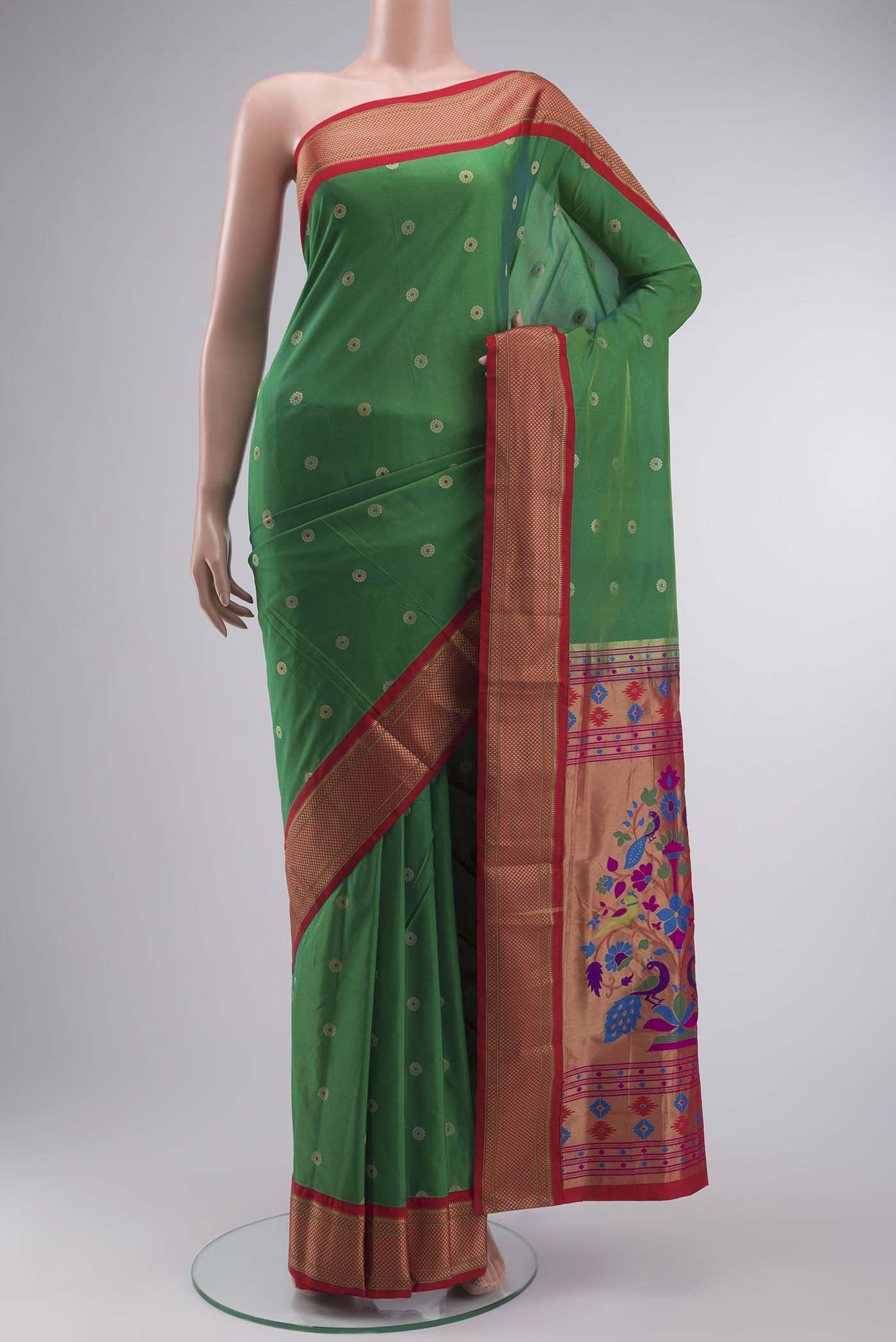 Green Blended Bangalore Silk Saree