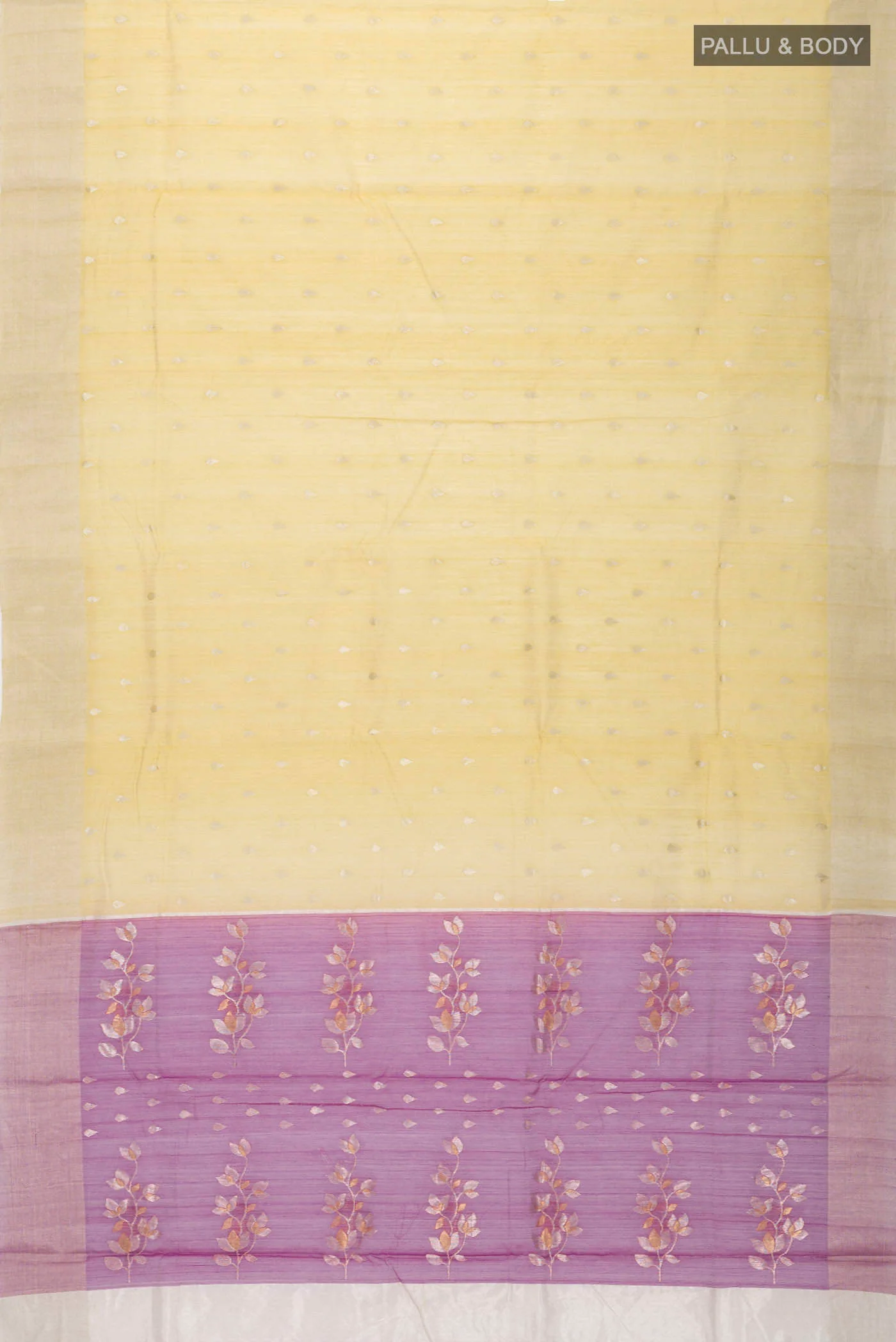 Green Chanderi Silk Cotton Saree - Image 5