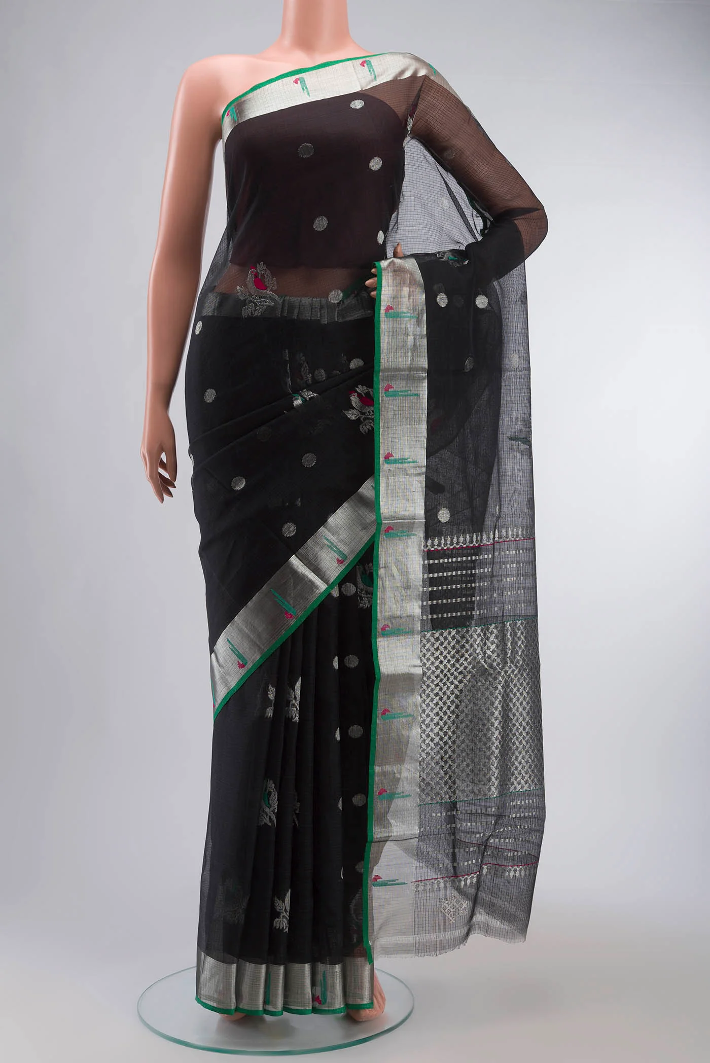 Green Chanderi Silk Saree