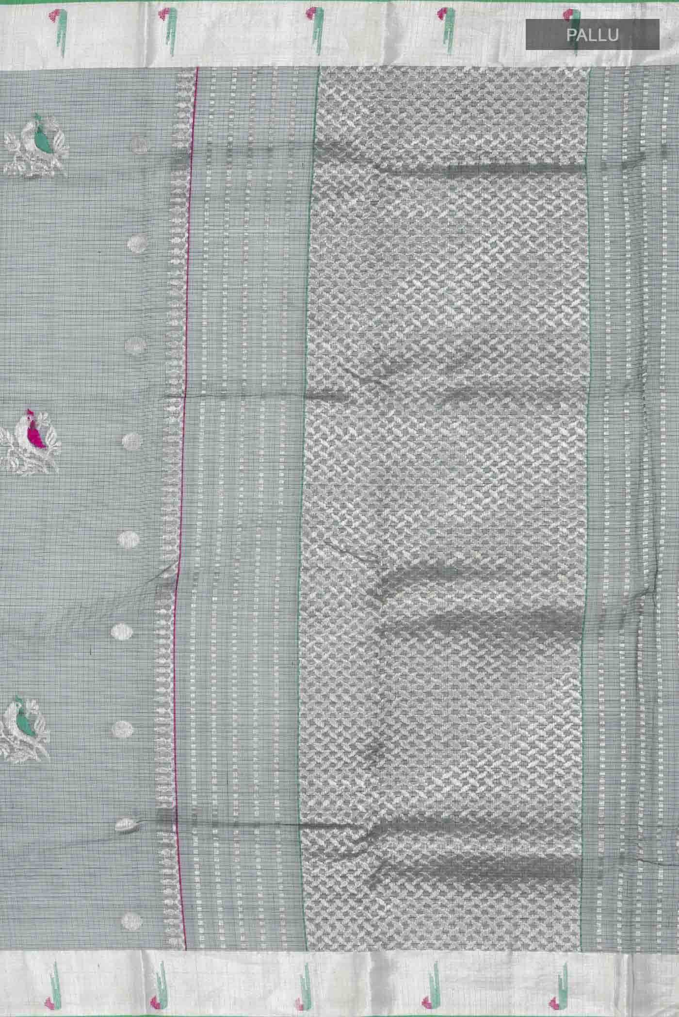 Green Chanderi Silk Saree - Image 7