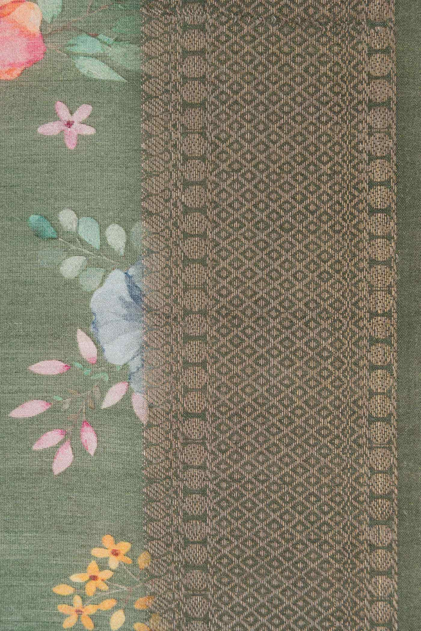 Green Chanderi Silk Saree - Image 3
