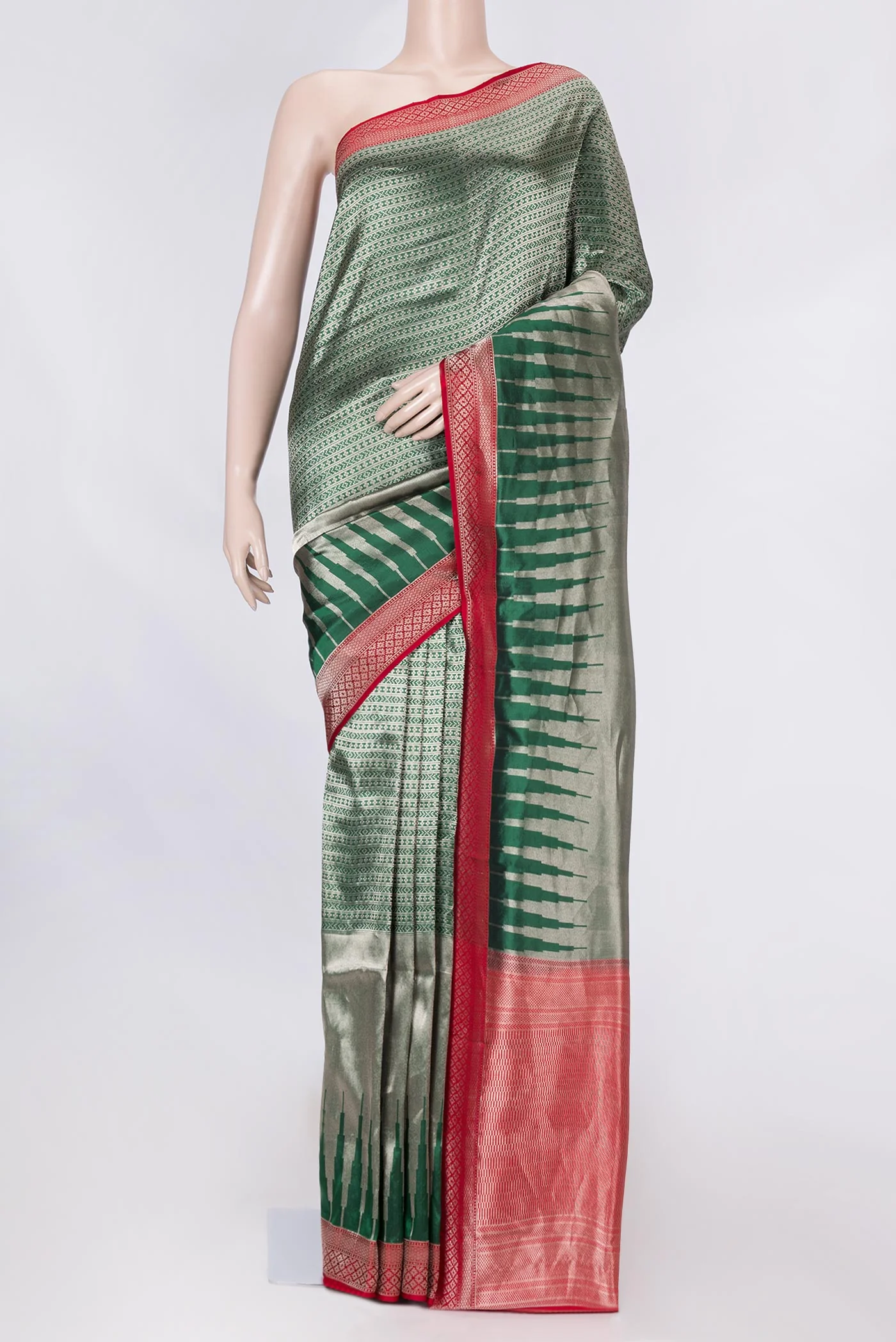 Green Dual Tone Banarasi Saree