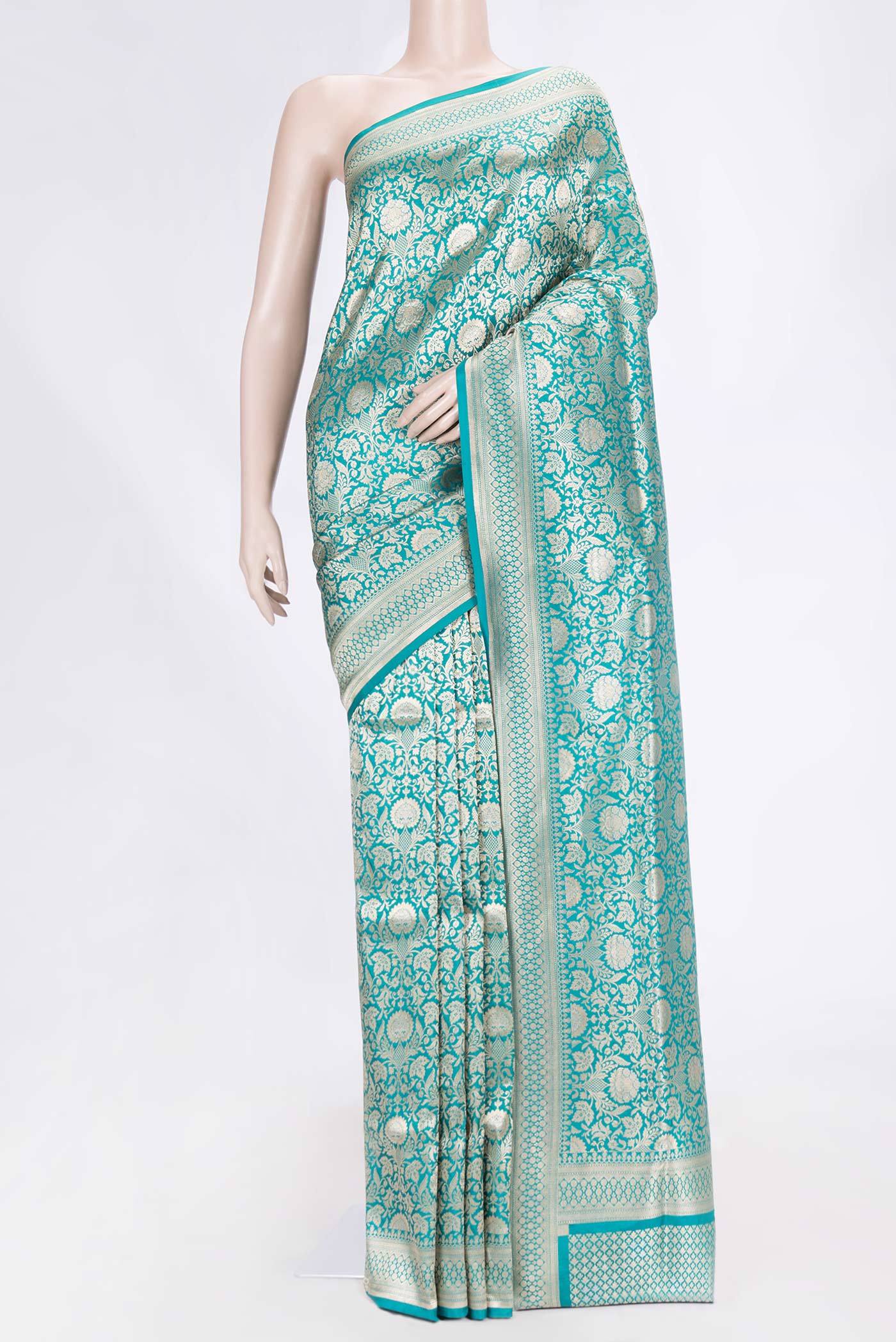 Green Dual Tone Banarasi Silk Saree