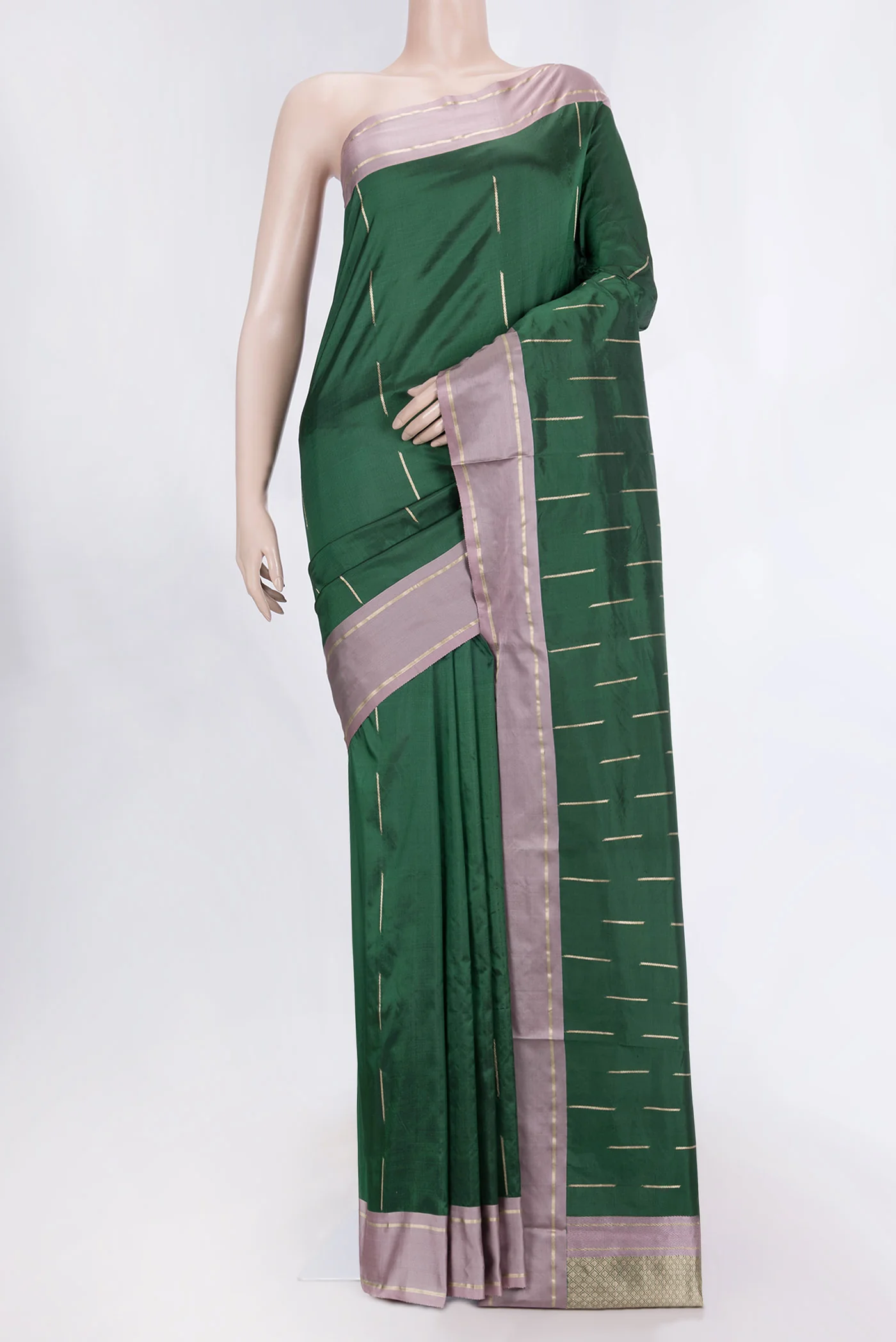 Green Dual Tone Banarasi Silk Saree