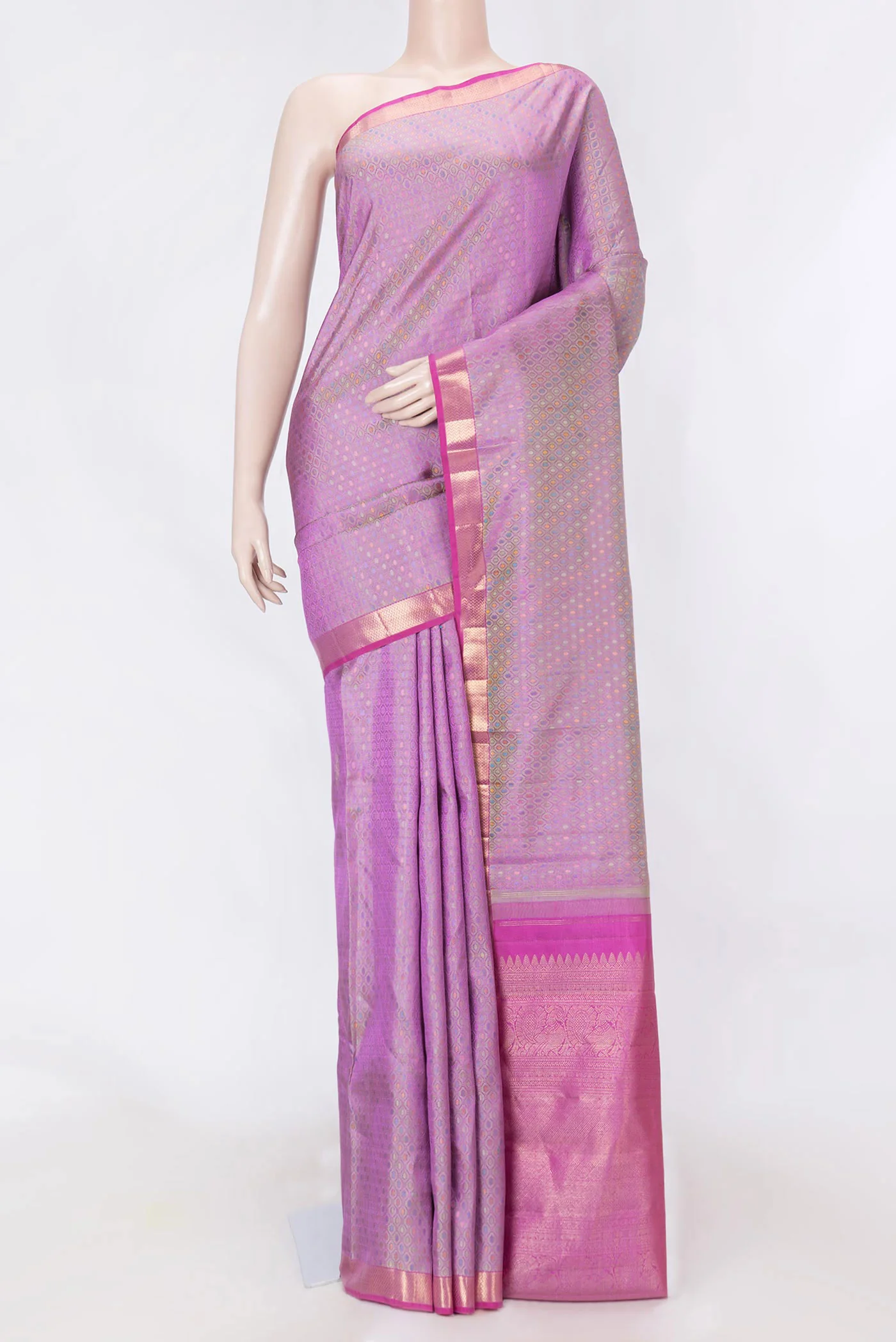 Lavender Kanjivaram Silk Saree