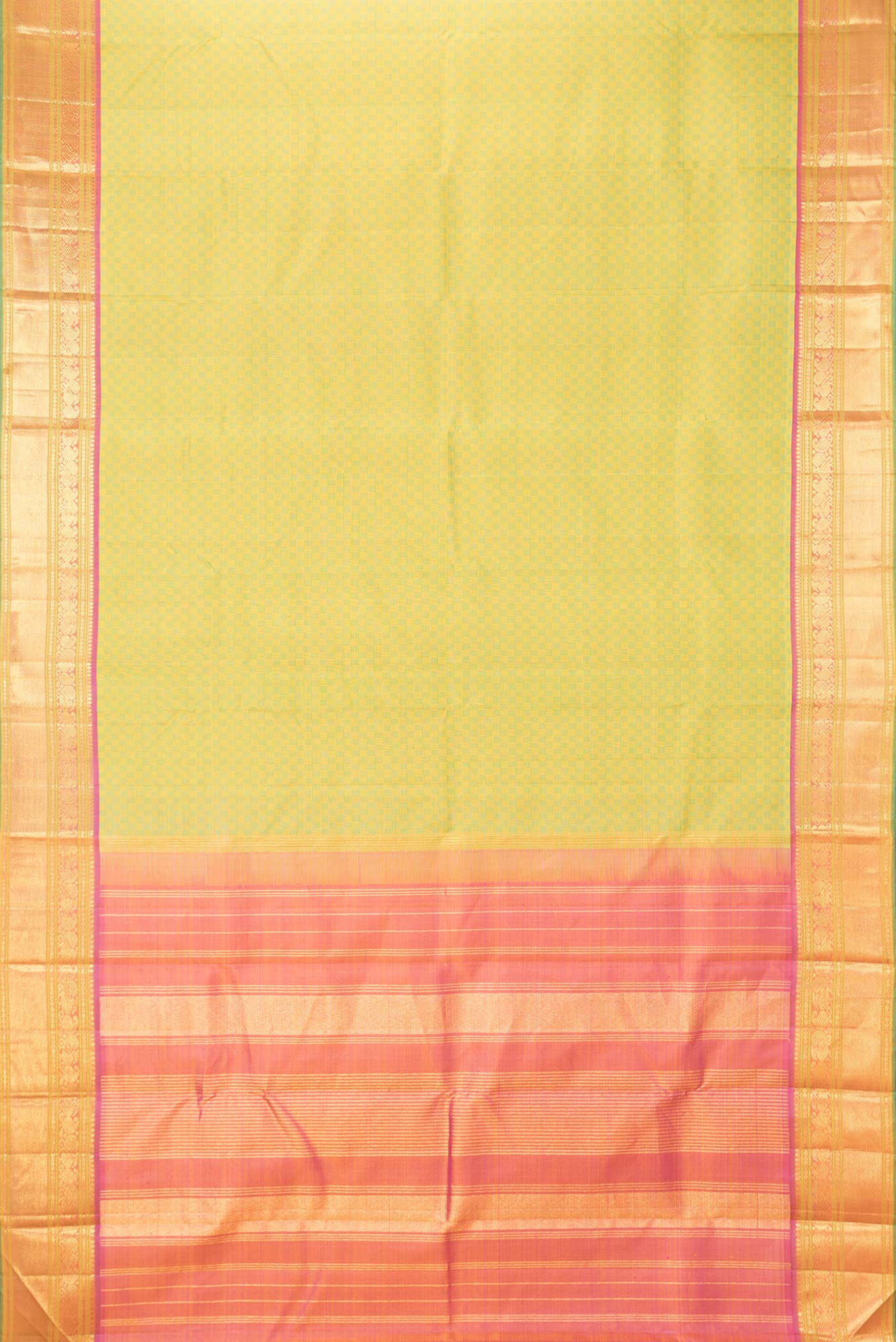Green Dual Tone Kanchipuram Saree - Image 6