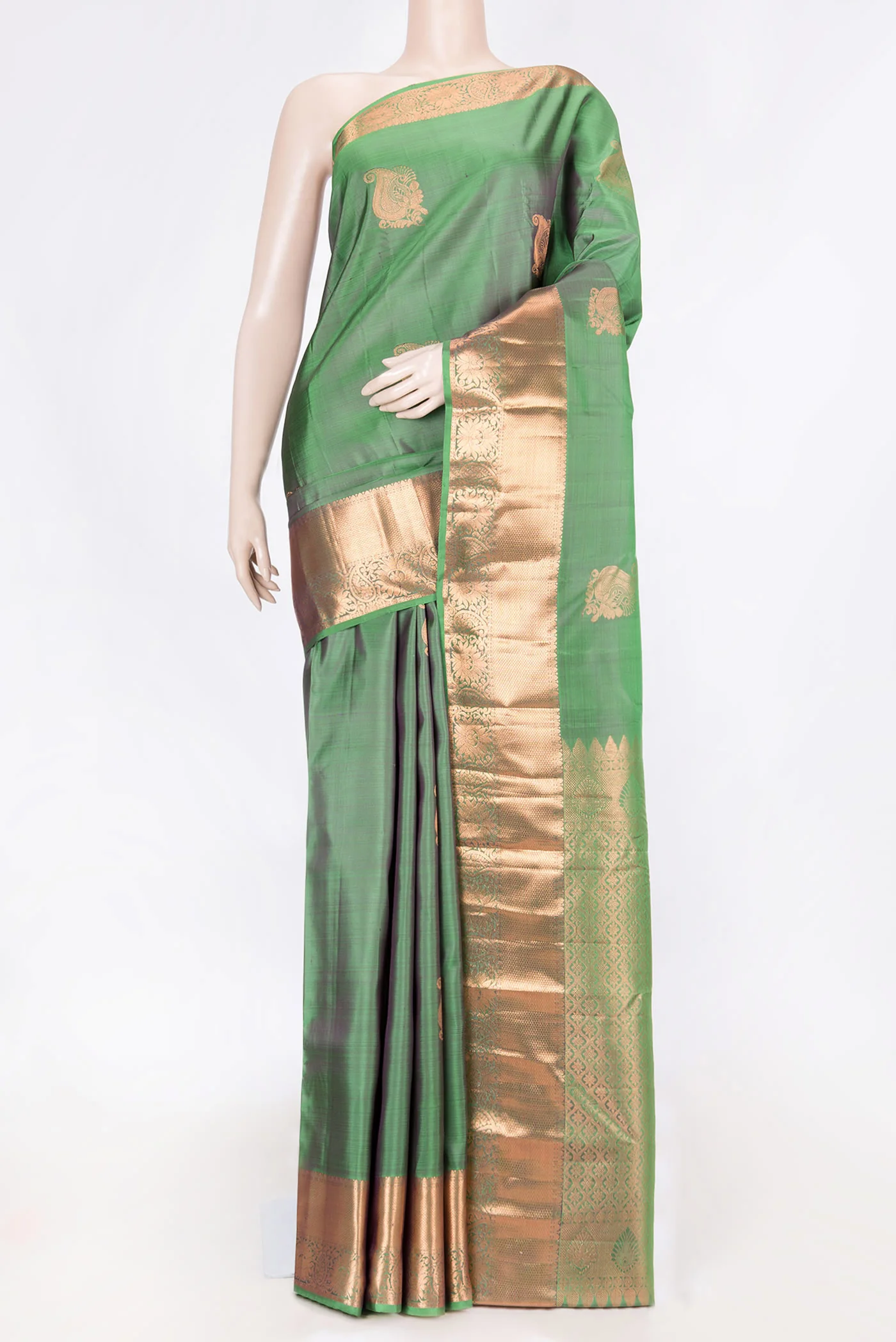 Green Dual Tone Kanjivaram Saree