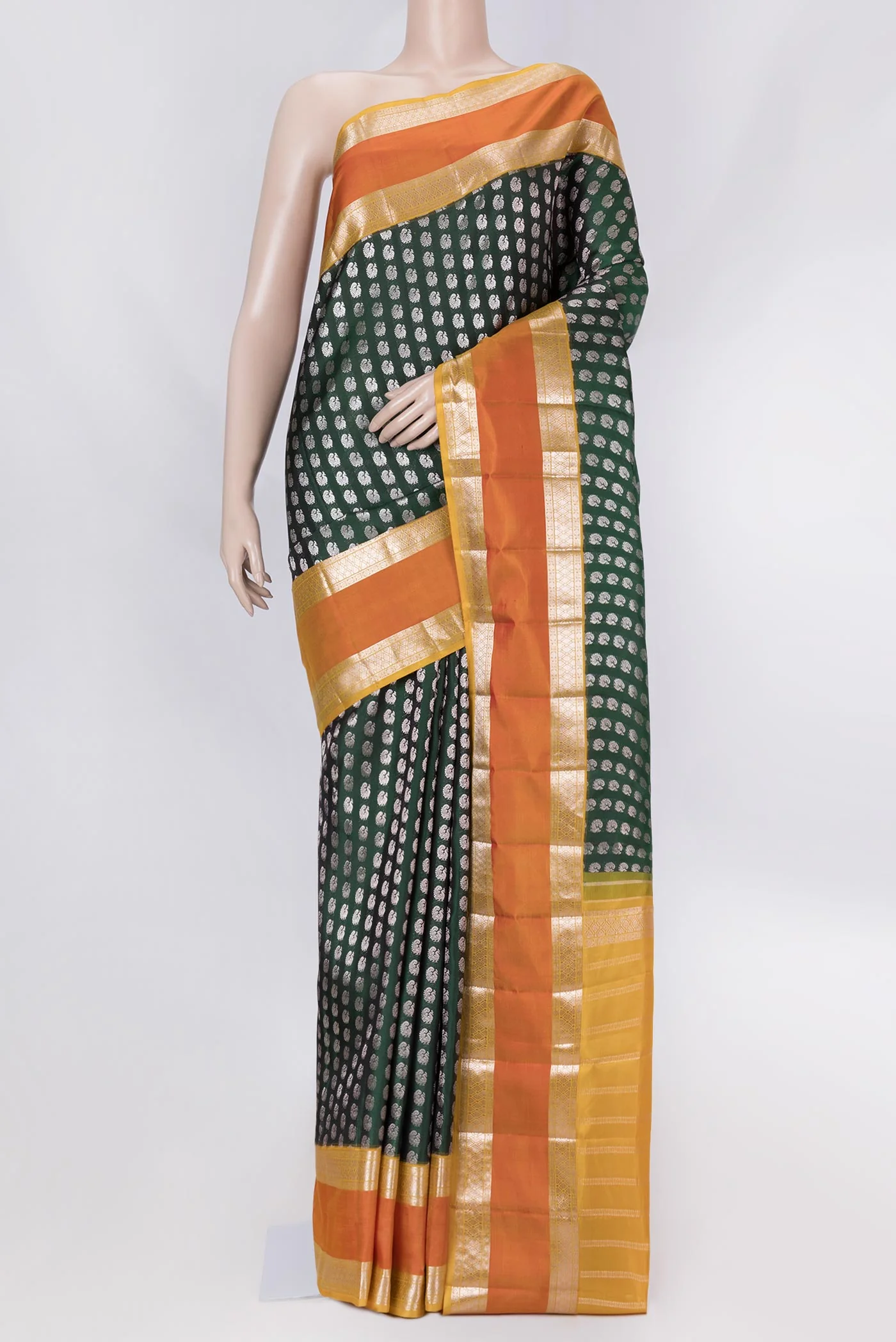 Green Dual Tone Kanjivaram Saree