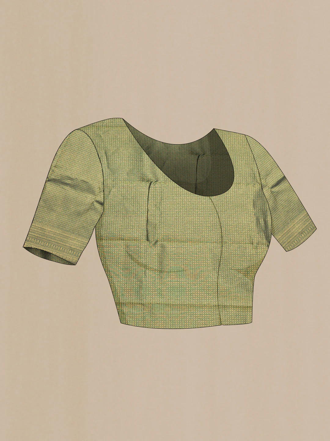 Bottle Green Kanchipuram Saree - Image 5
