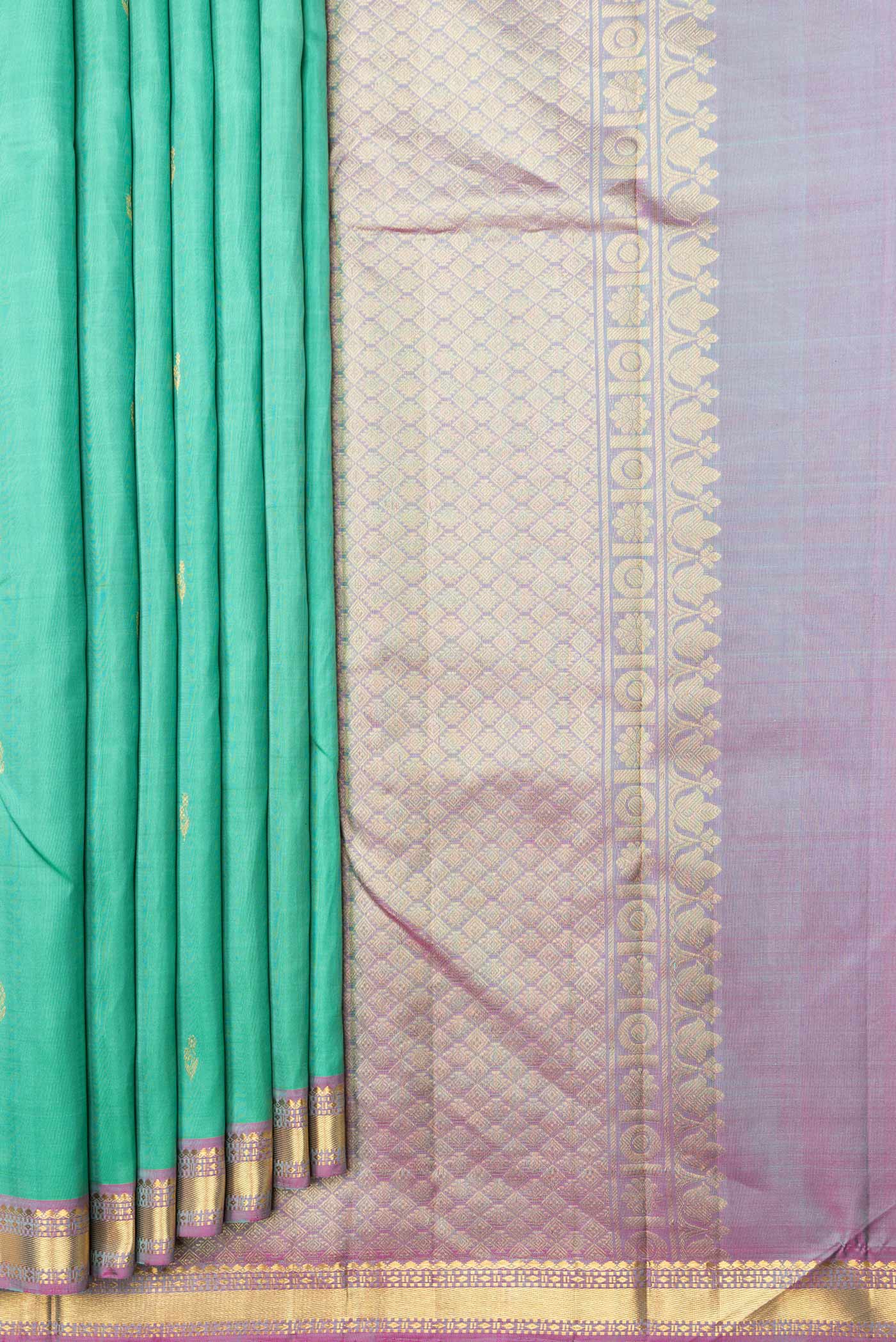 Green Kanchipuram Saree - Image 4