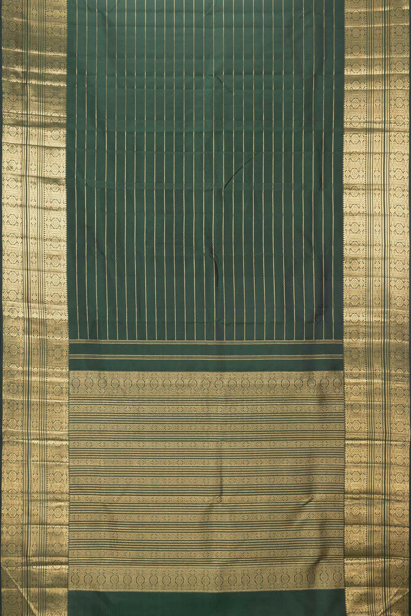 Green Dual Tone Kanjivaram Saree - Image 6