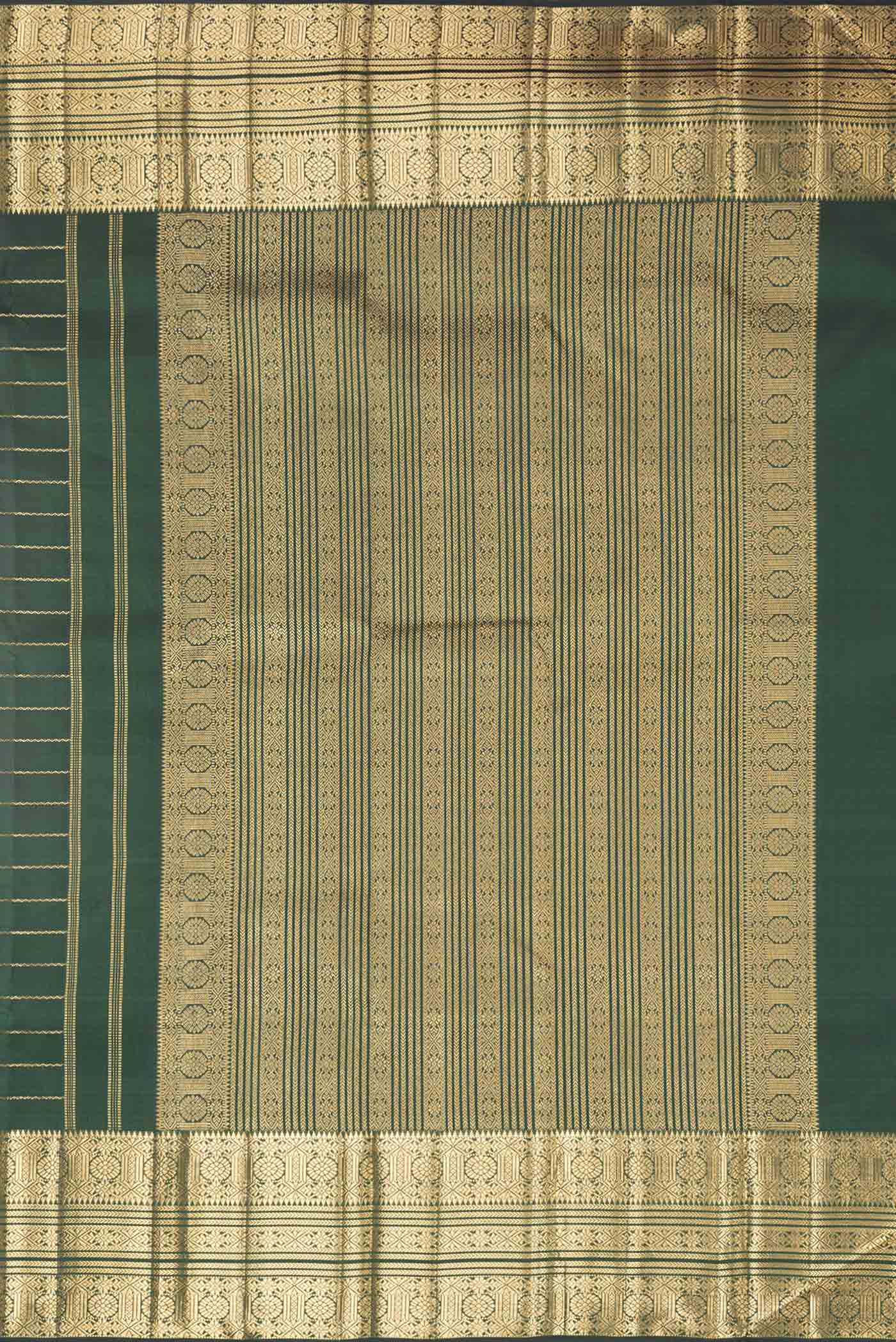 Green Dual Tone Kanjivaram Saree - Image 7