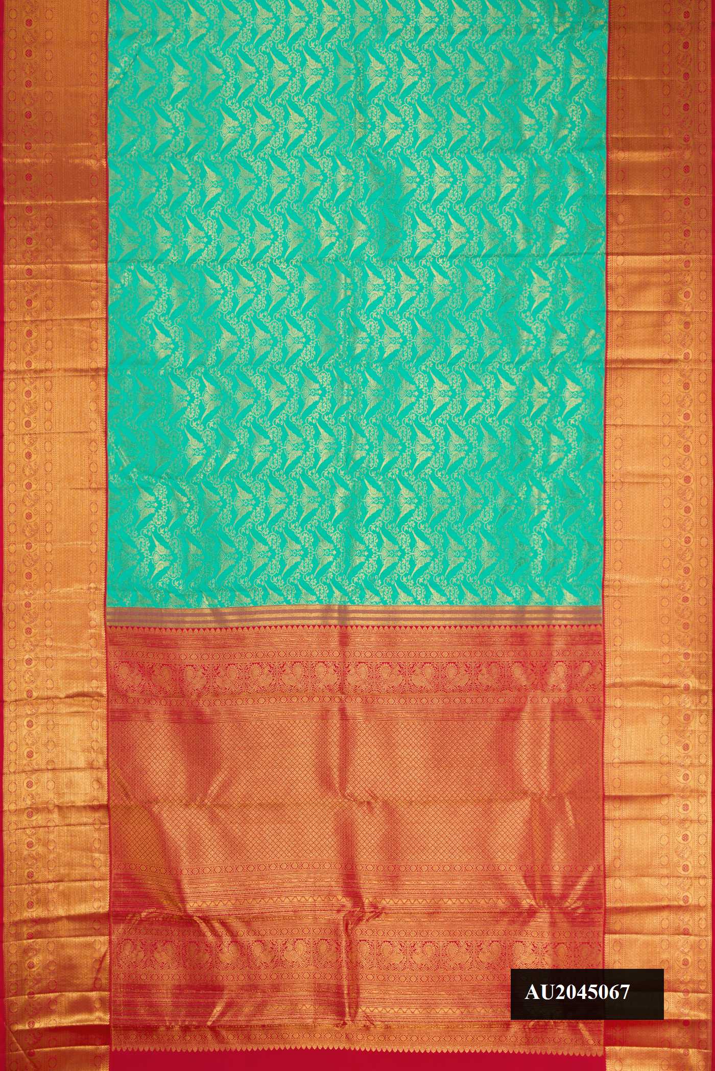 Green Dual Tone Kanchipuram Silk Saree