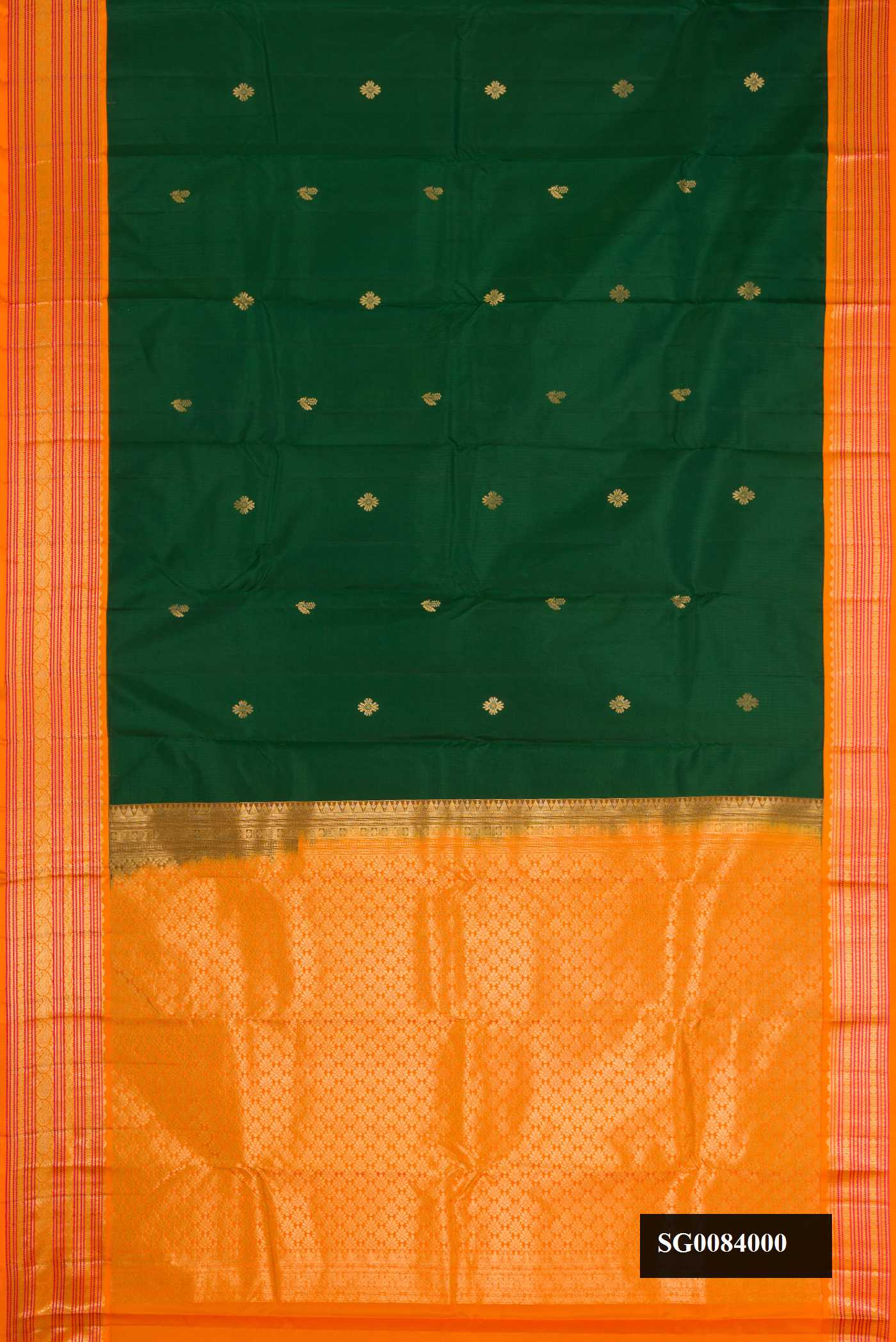 Green Dual Tone Kanchipuram Silk Saree