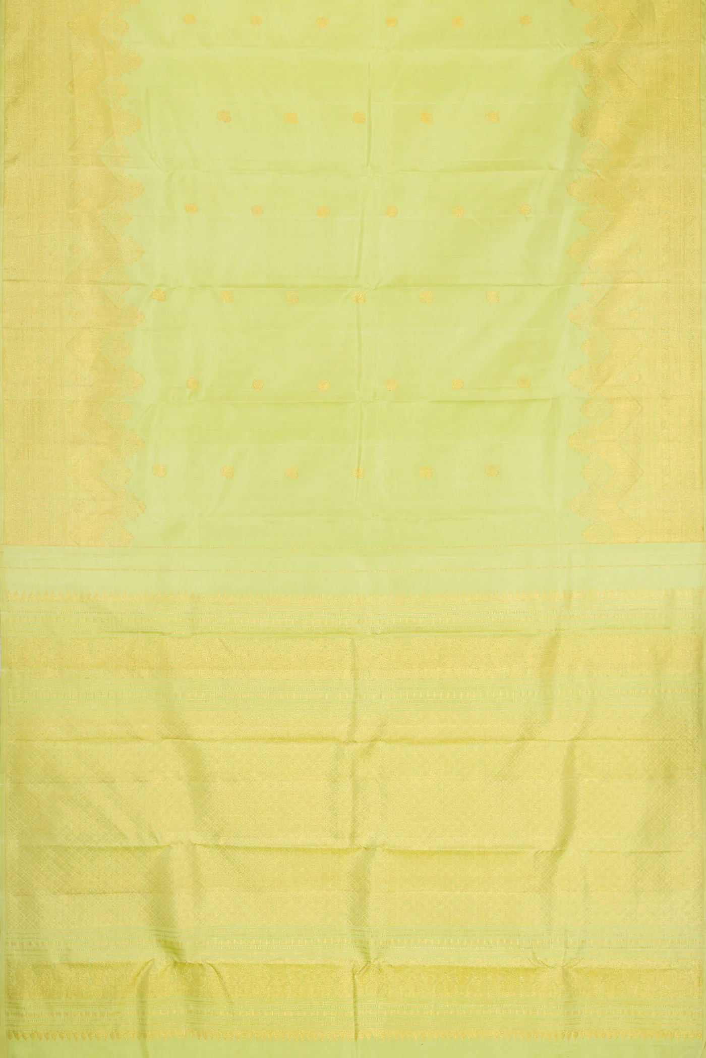 Green Dual Tone Kanjivaram Silk Saree - Image 6
