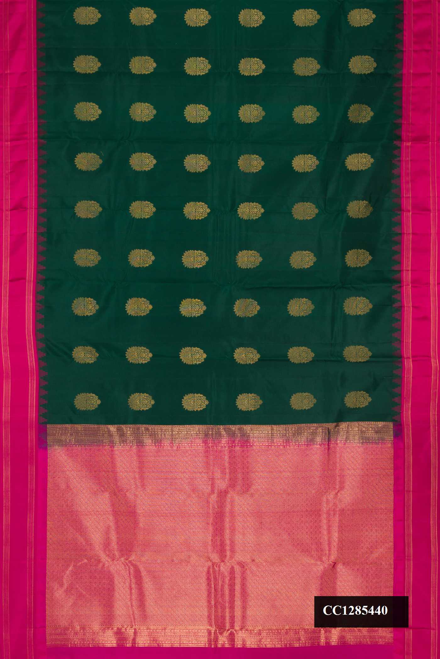 Green Dual Tone Kanchipuram Silk Saree