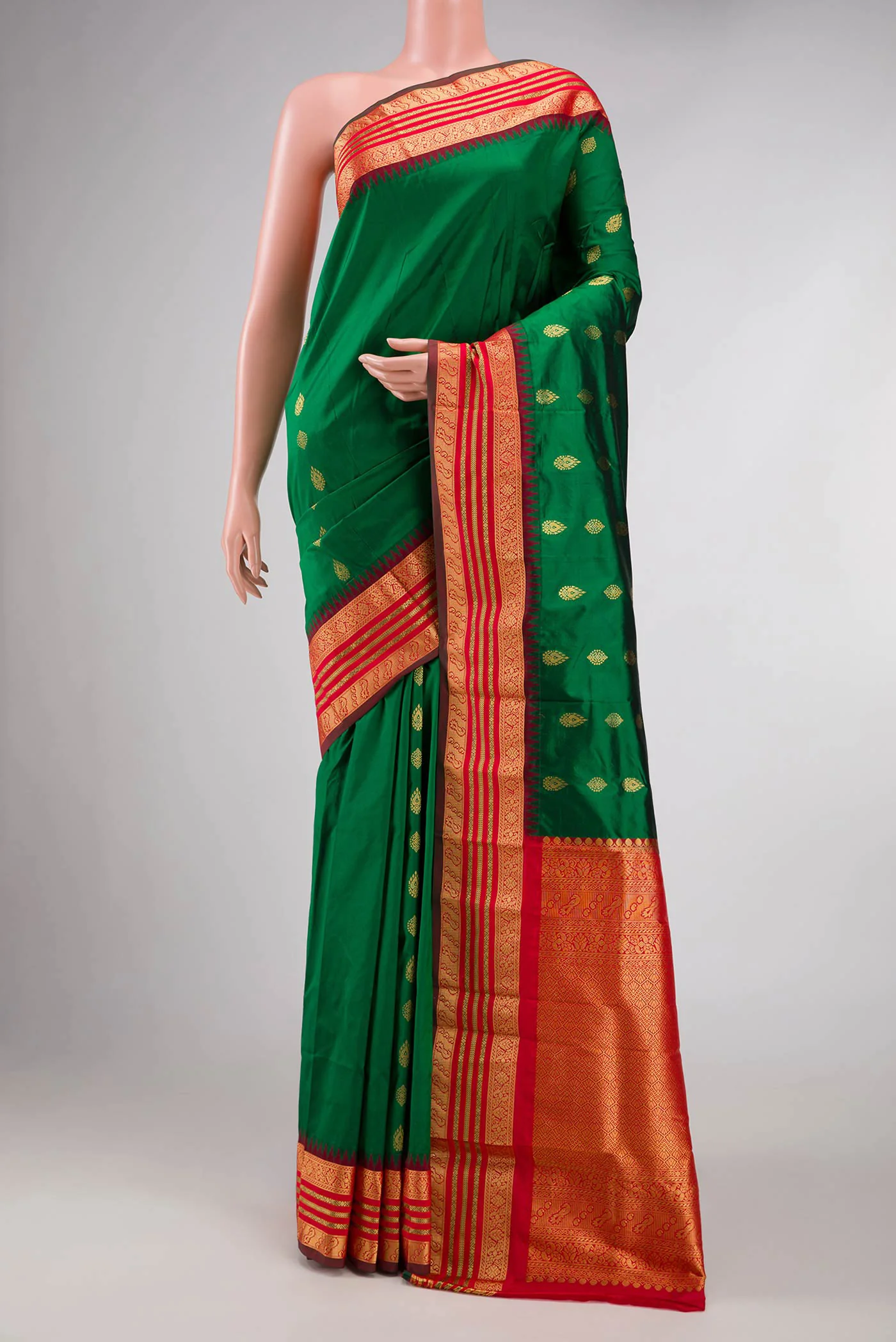 Green Bangalore Silk Saree