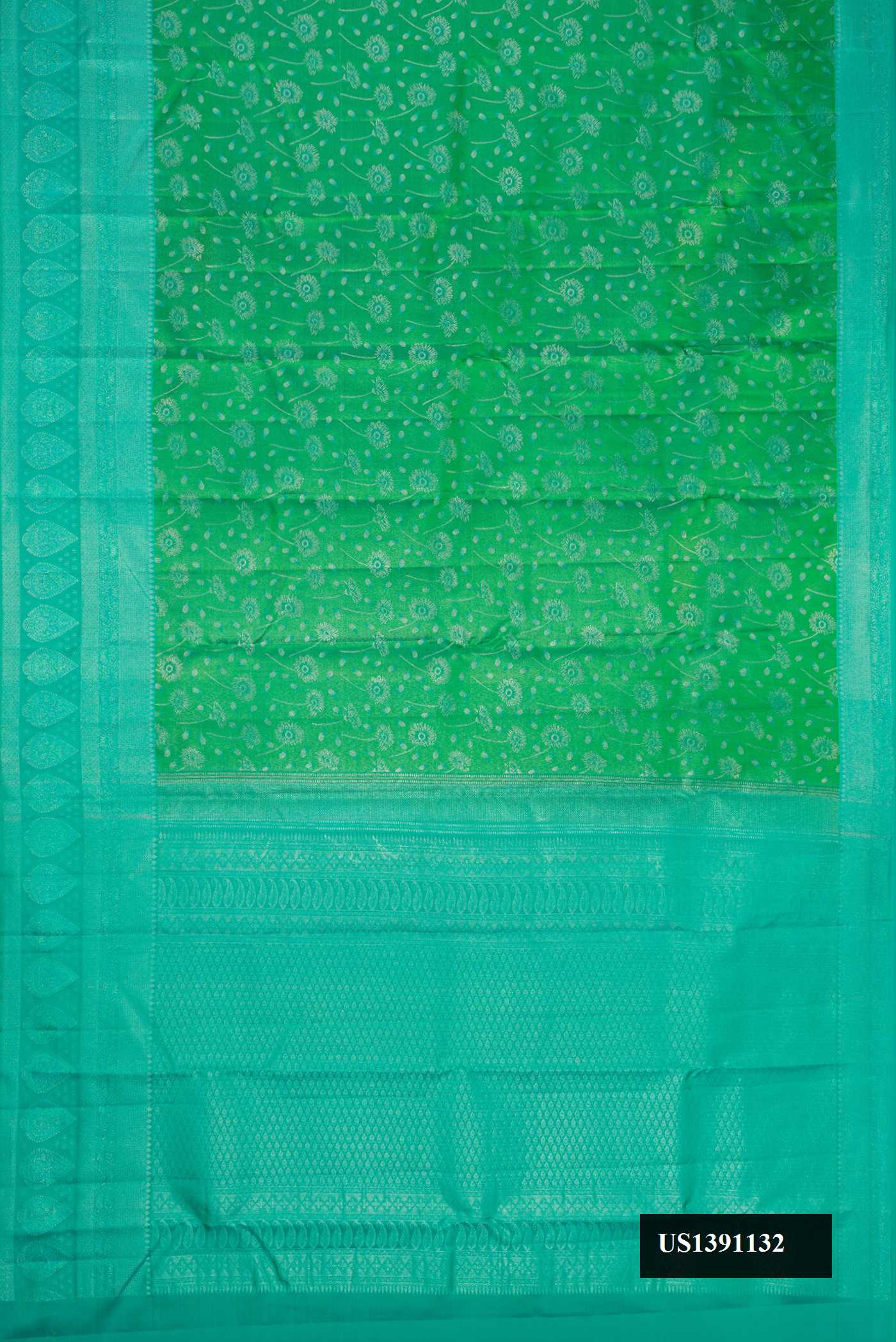 Green Dual Tone Kanchipuram Silk Saree