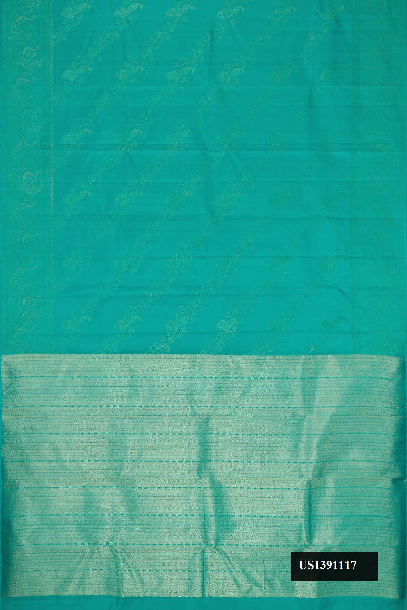 Green Dual Tone Kanchipuram Silk Saree
