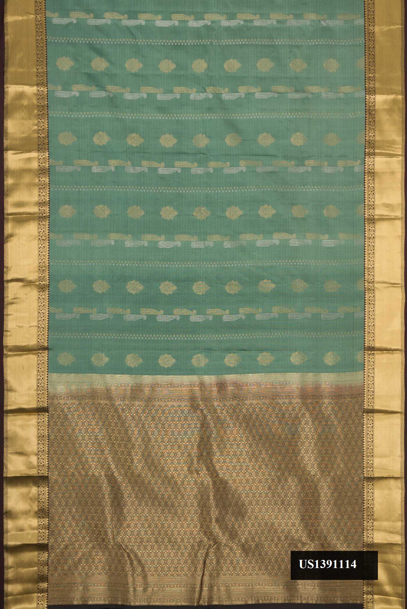 Green Dual Tone Kanchipuram Silk Saree