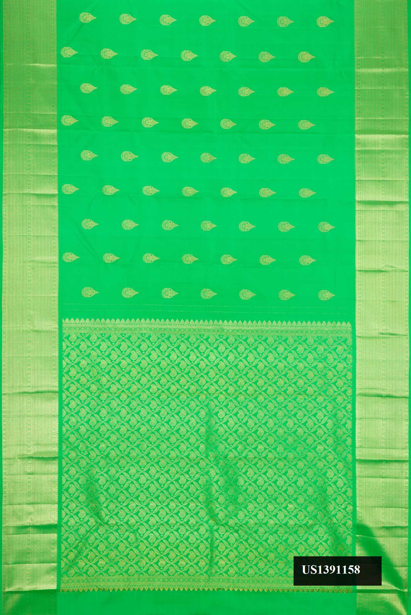 Green Dual Tone Kanchipuram Silk Saree