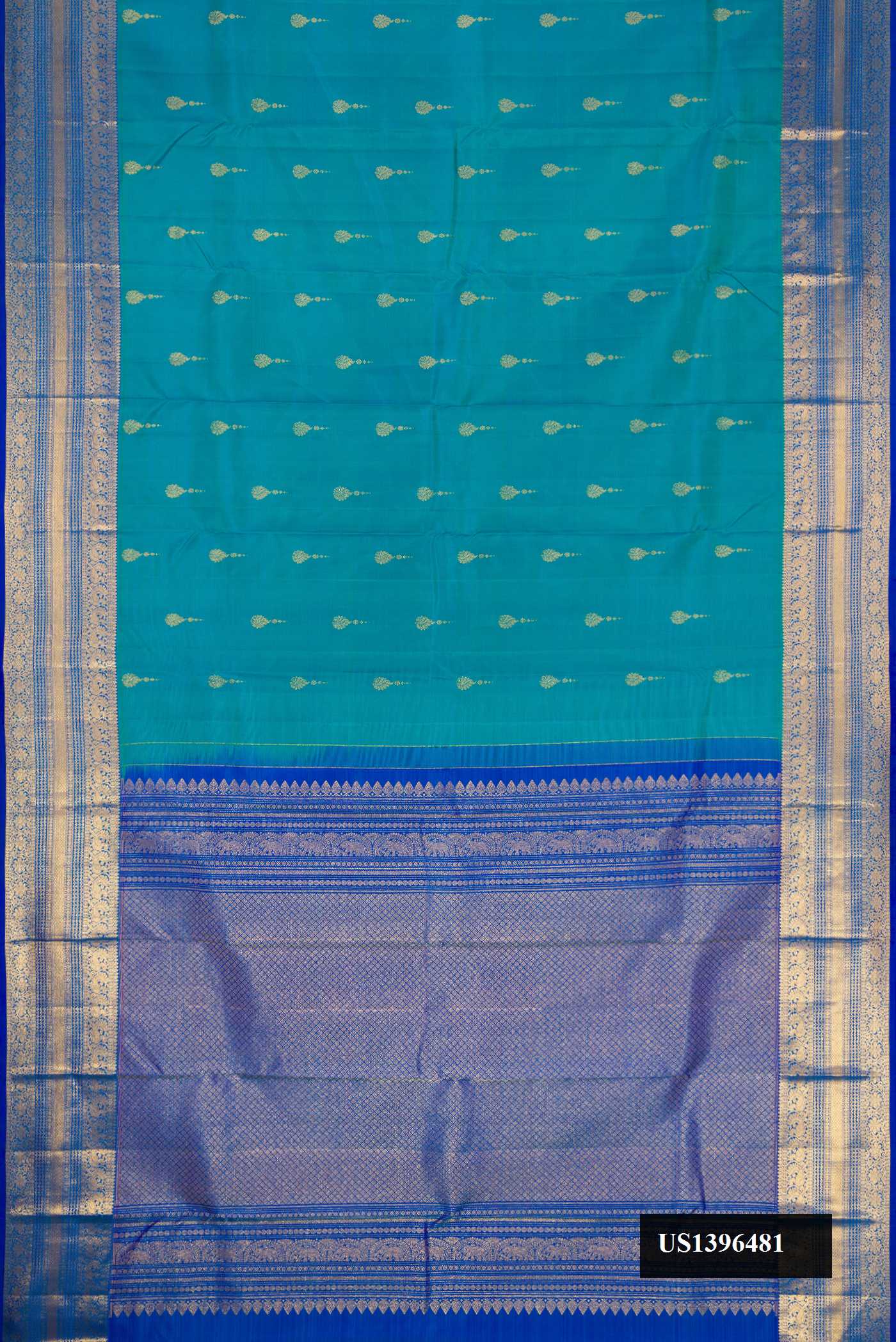 Green Dual Tone Kanchipuram Silk Saree