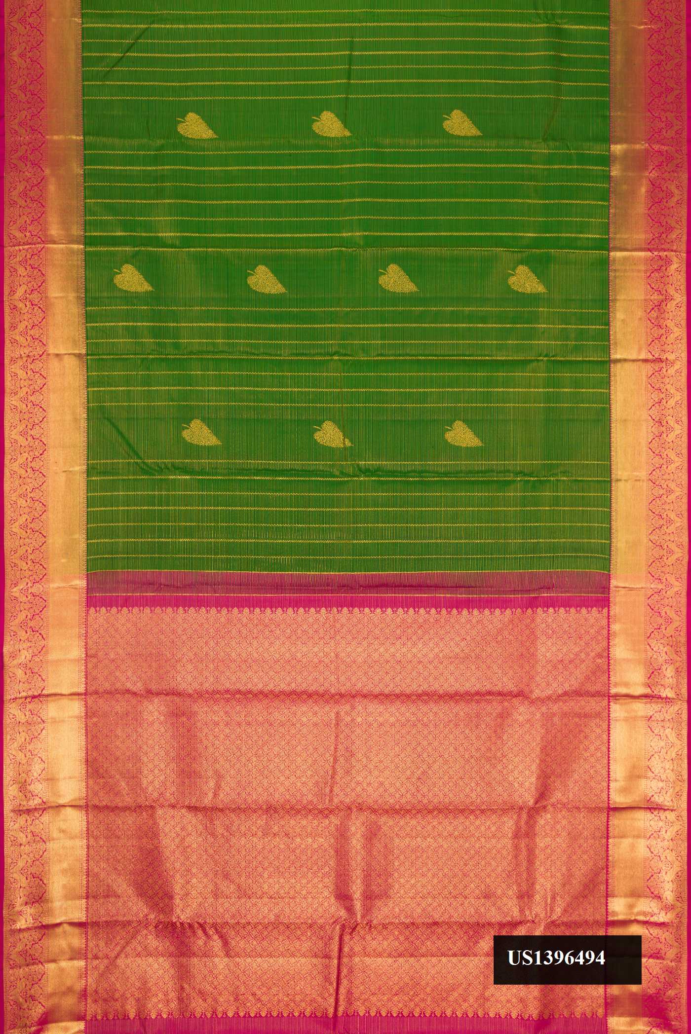Green Dual Tone Kanchipuram Silk Saree