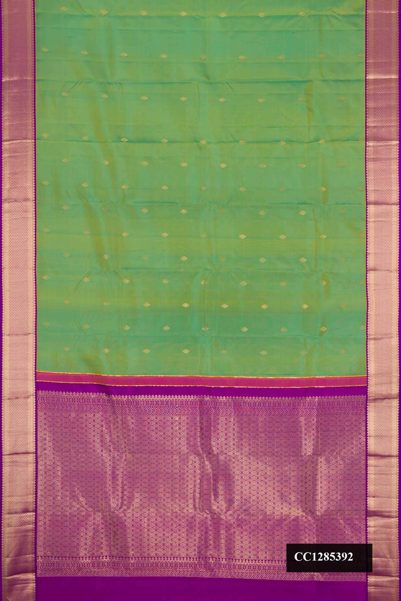 Green Dual Tone Kanchipuram Silk Saree