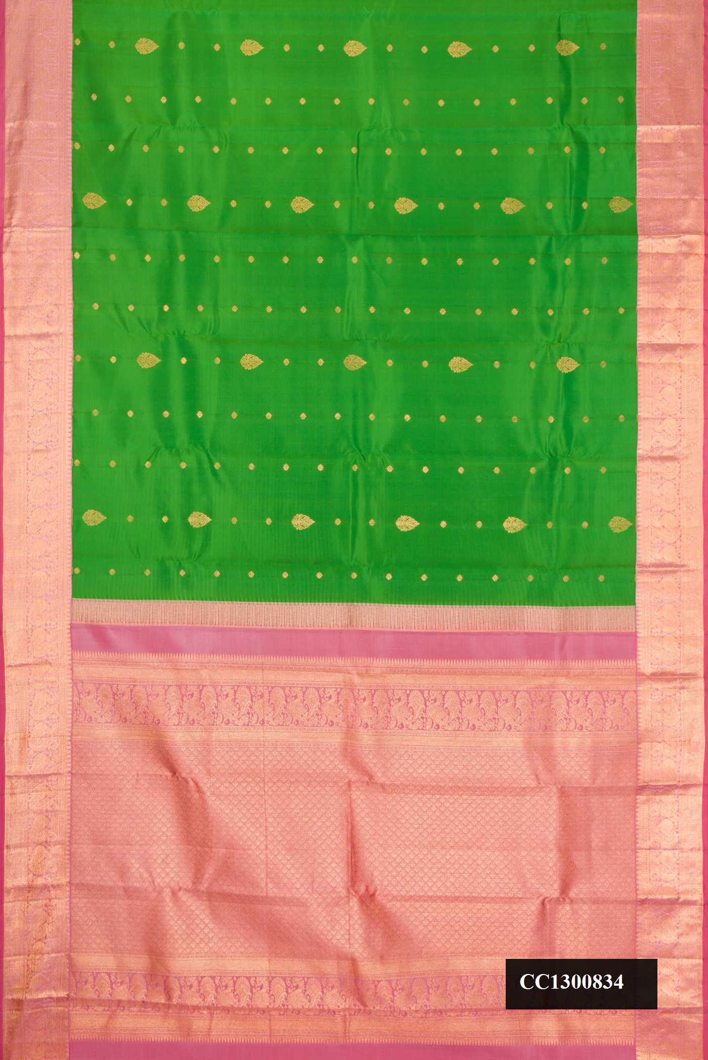 Green Dual Tone Kanchipuram Silk Saree