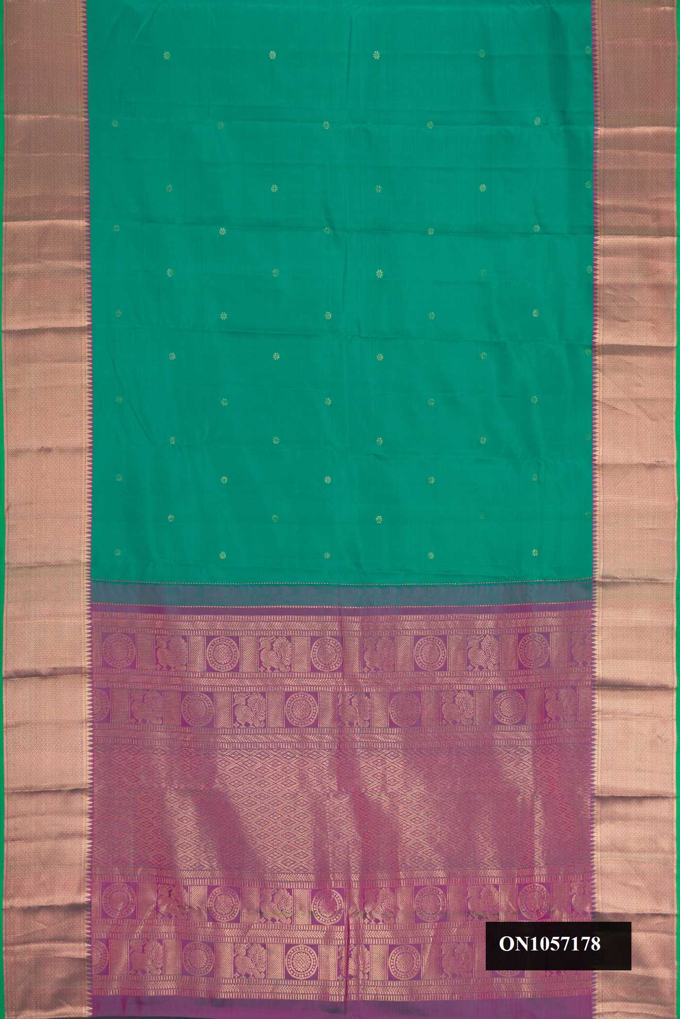 Green Dual Tone Kanchipuram Silk Saree