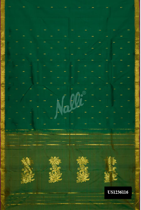 Green Dual Tone Kanchipuram Silk Saree