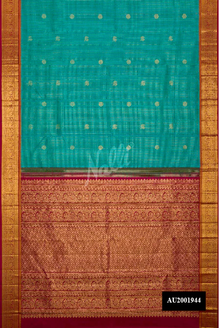 Green Dual Tone Kanchipuram Silk Saree