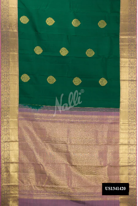 Green Dual Tone Kanchipuram Silk Saree