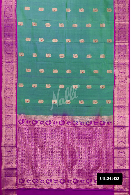 Green Dual Tone Kanchipuram Silk Saree