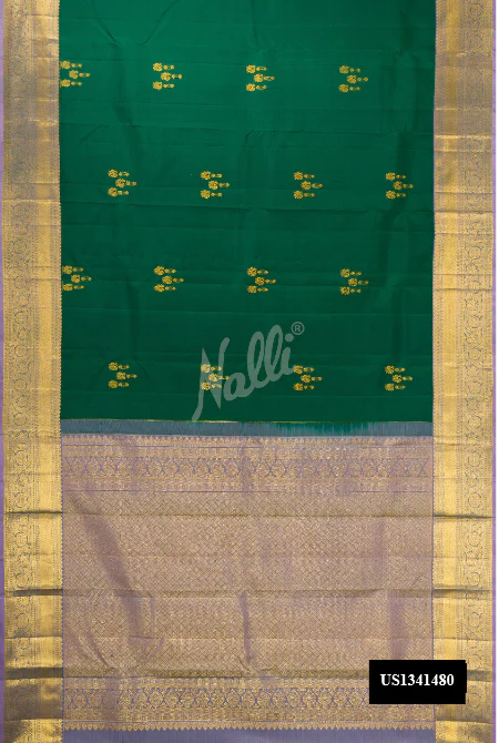 Green Dual Tone Kanchipuram Silk Saree