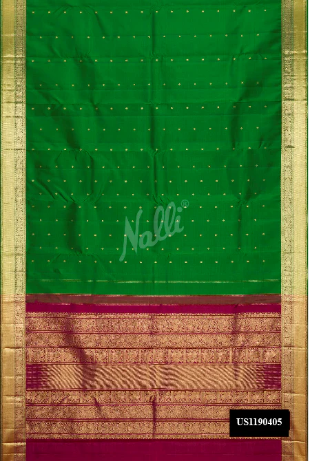 Green Dual Tone Kanchipuram Silk Saree