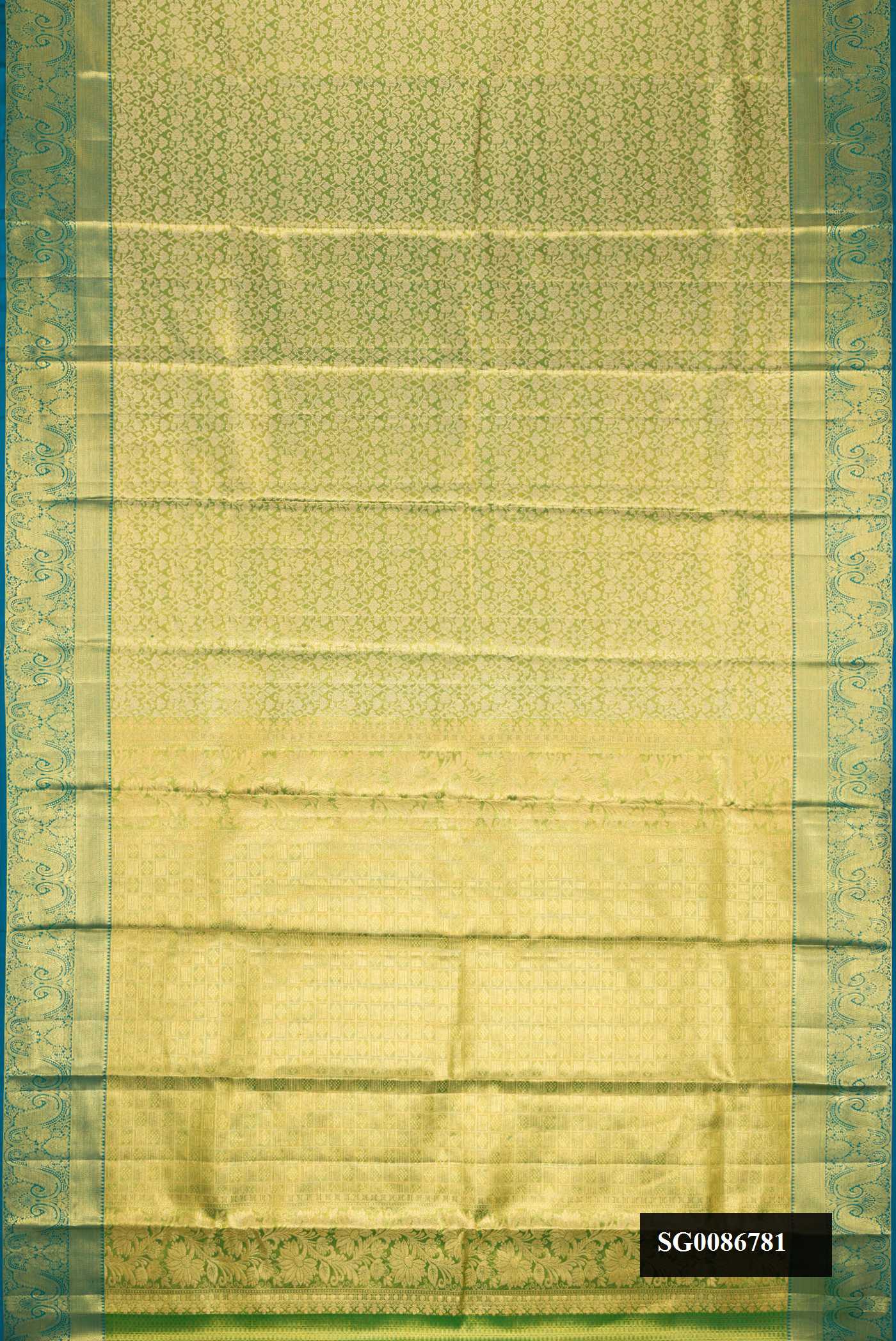 Green Dual Tone Kanchipuram Tissue Silk Saree