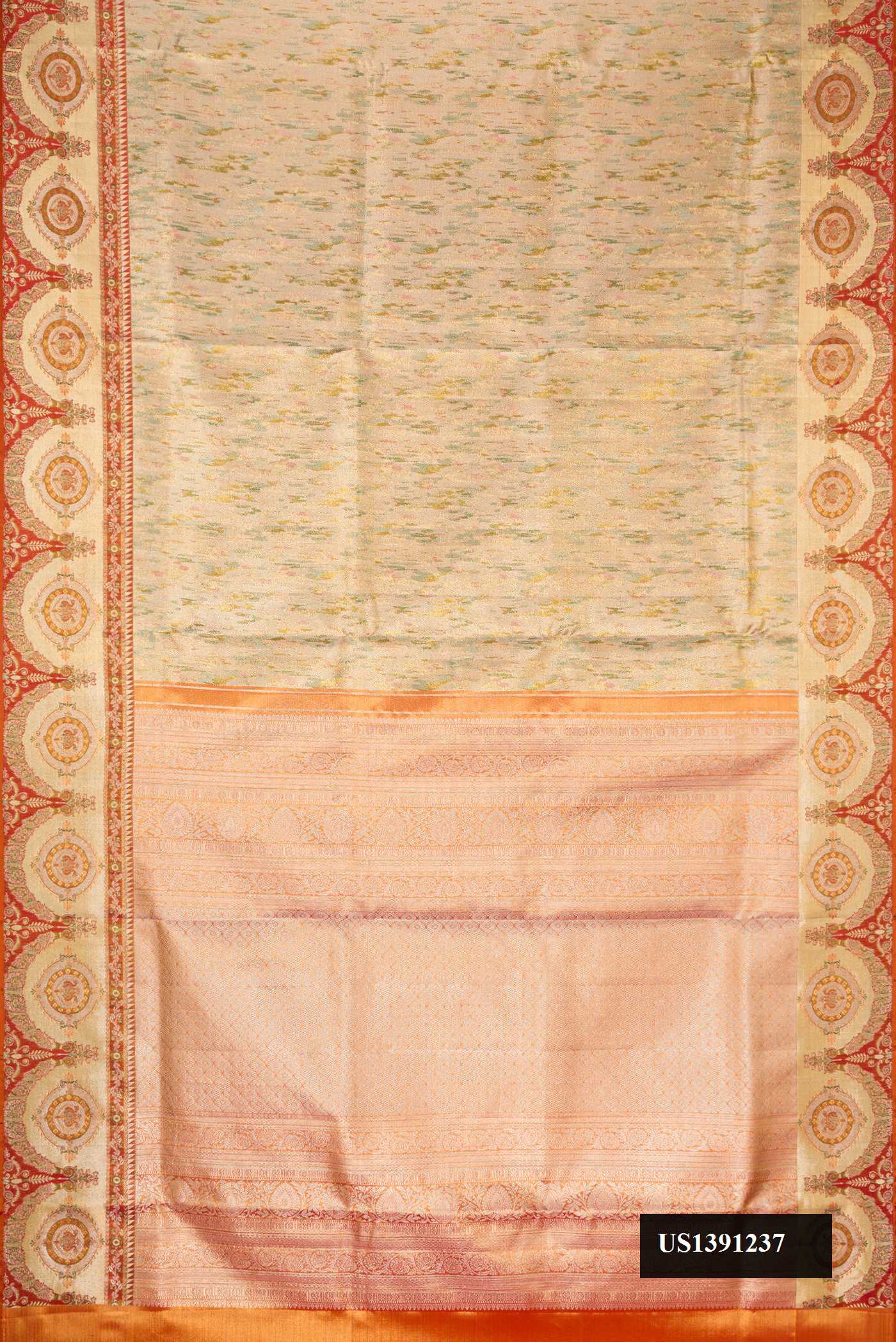 Green Dual Tone Kanchipuram Tissue Silk Saree