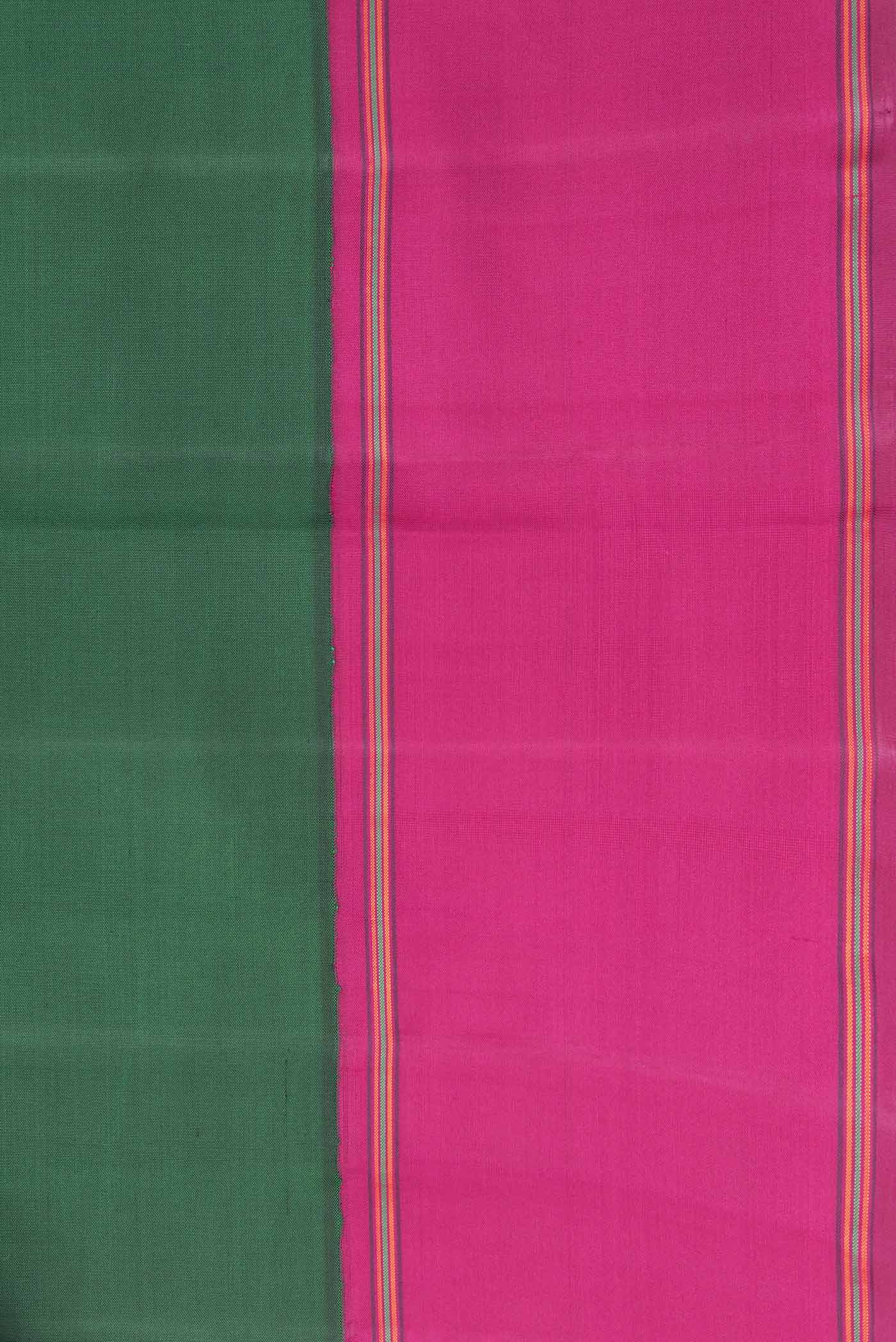 Bottle Green Kanjivaram Saree - Image 3