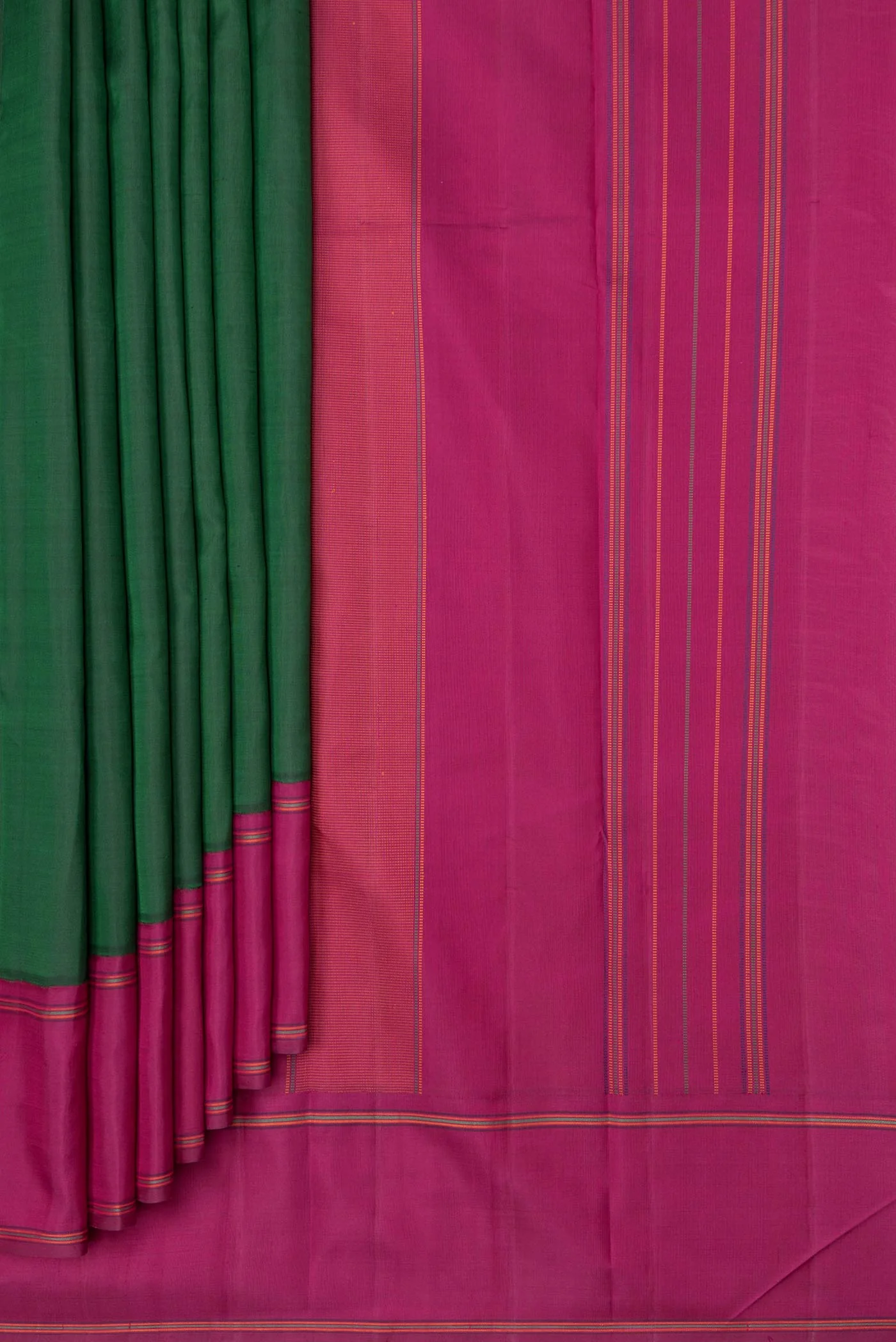 Bottle Green Kanjivaram Saree - Image 4