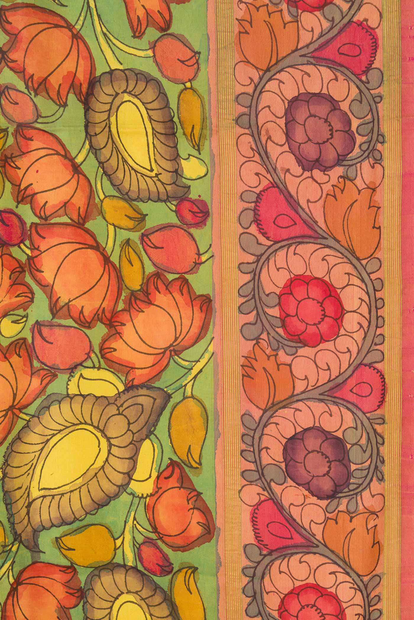 Green Dual Tone Kanjivaram Silk Saree - Image 3