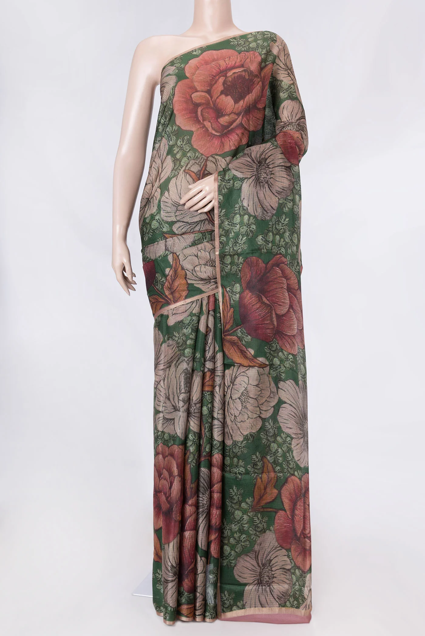 Green Dual Tone Kota Silk Saree
