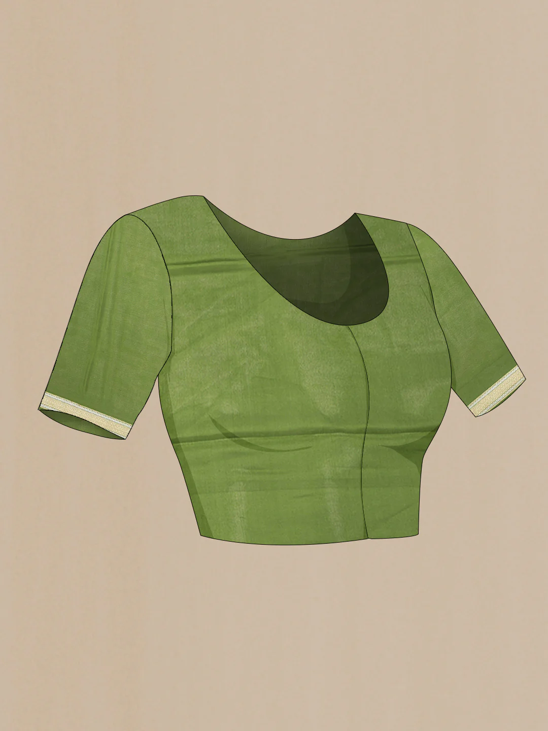Mehandi Green Mysore Silk Saree - Image 5