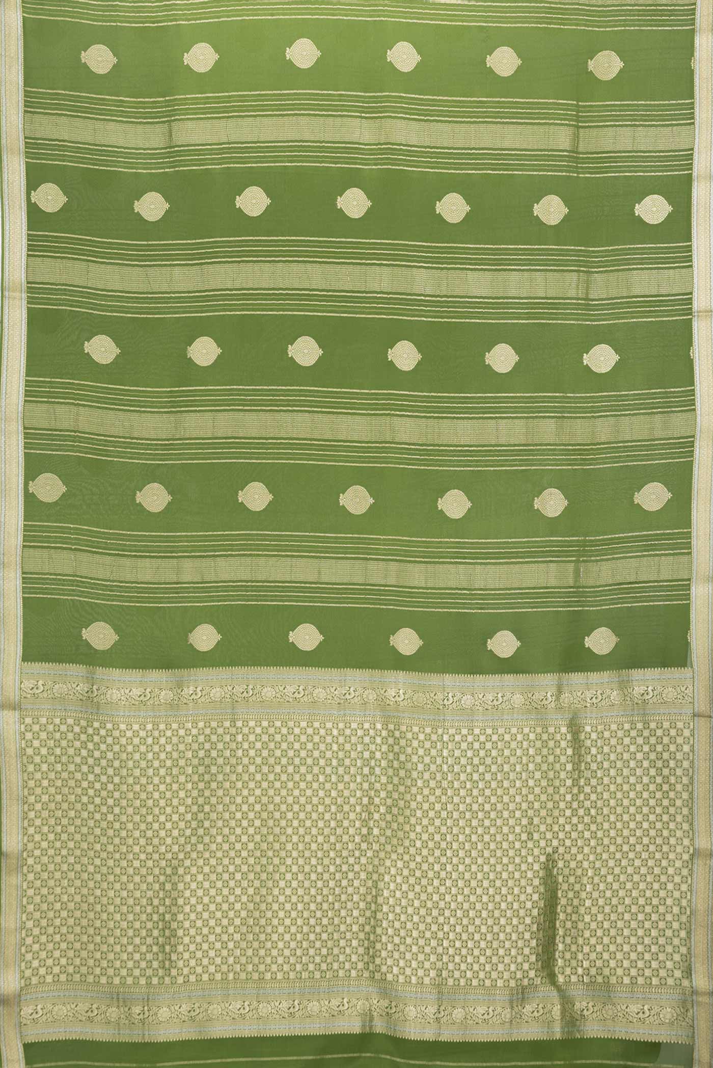 Mehandi Green Mysore Silk Saree - Image 6