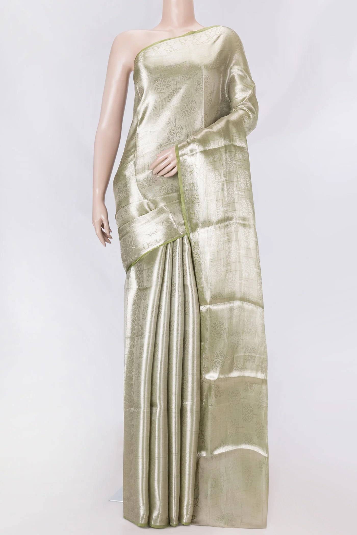 Green Dual Tone Organza Silk Saree