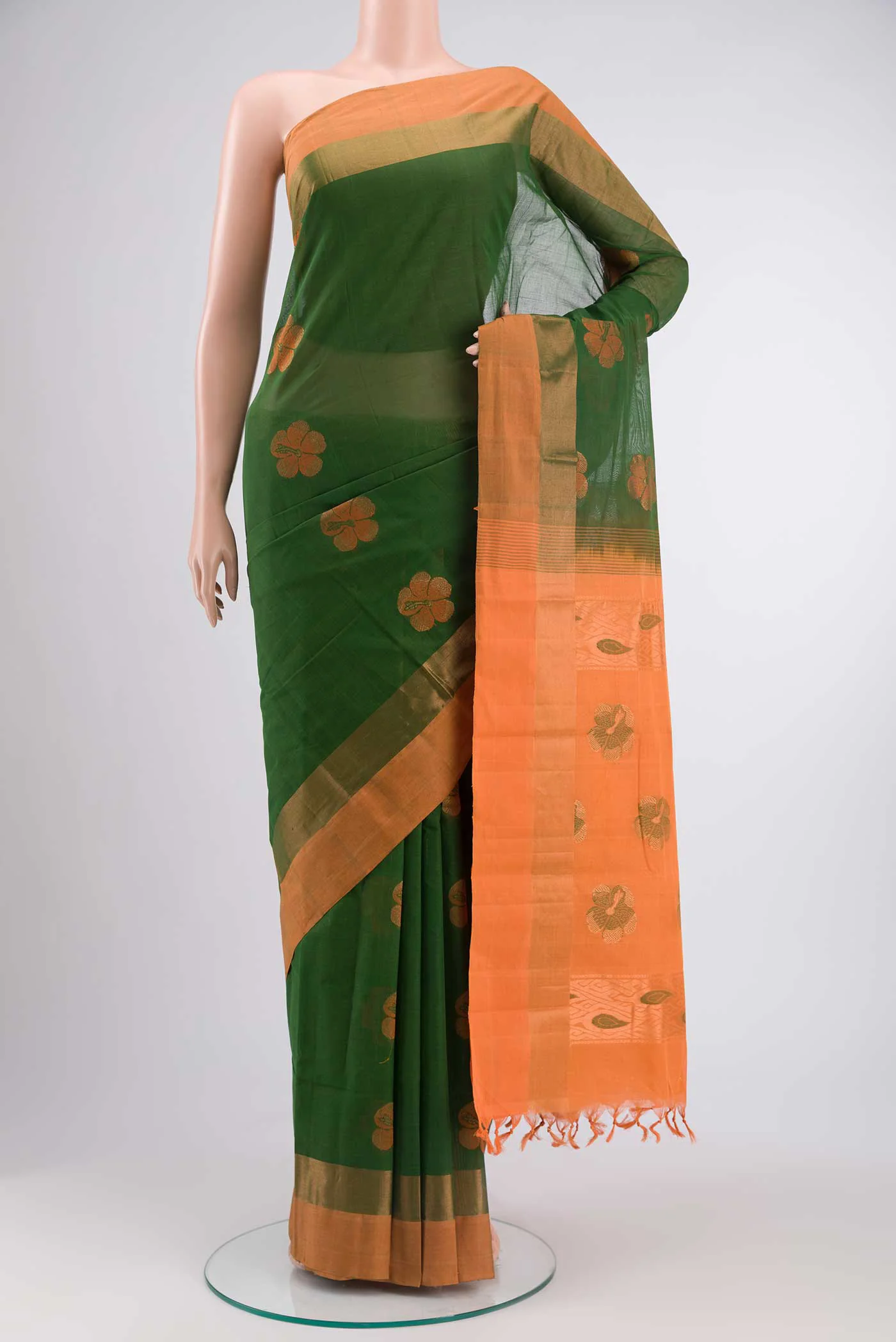 Green Kanchi Cotton Saree