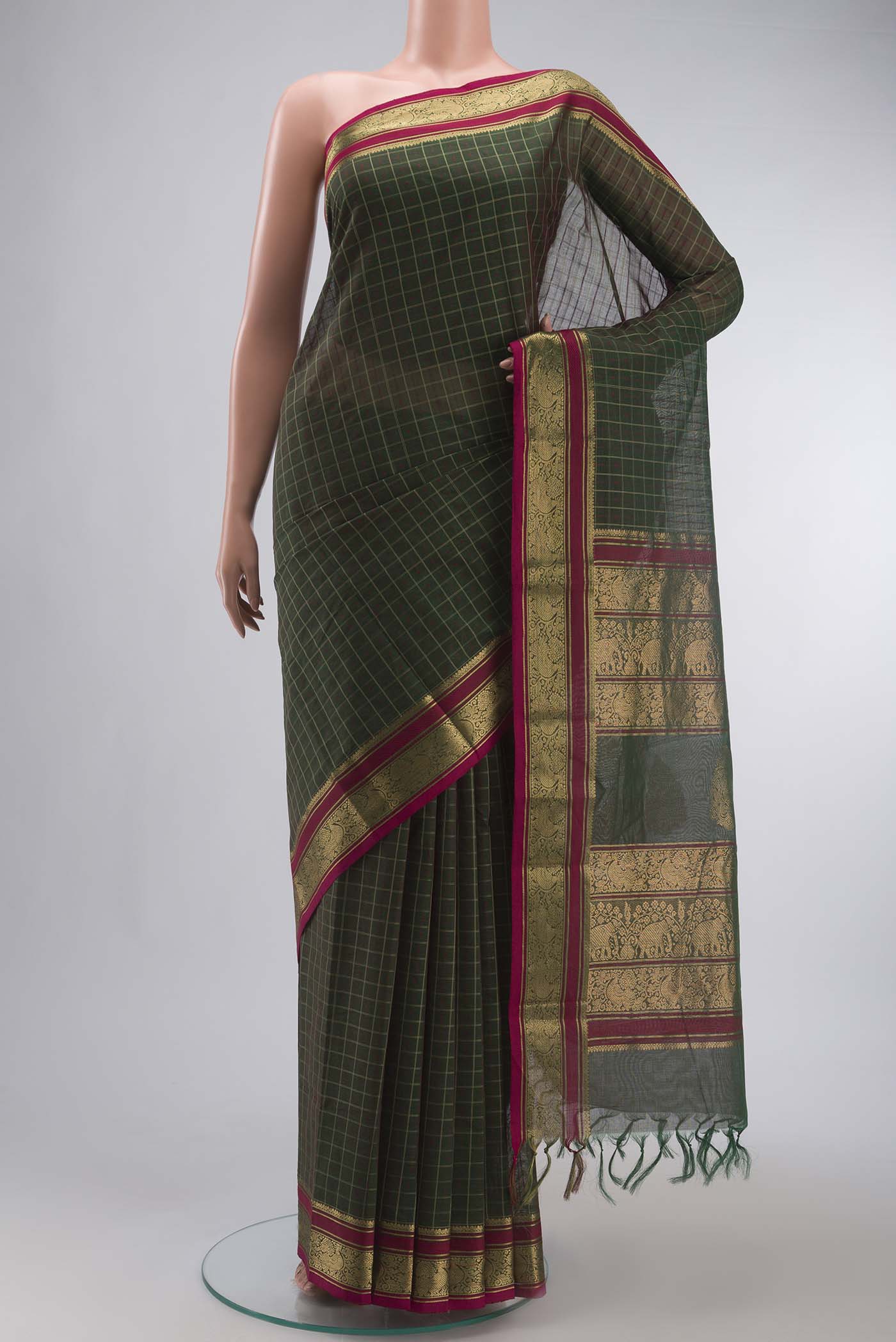 Green Kanchi Cotton Saree