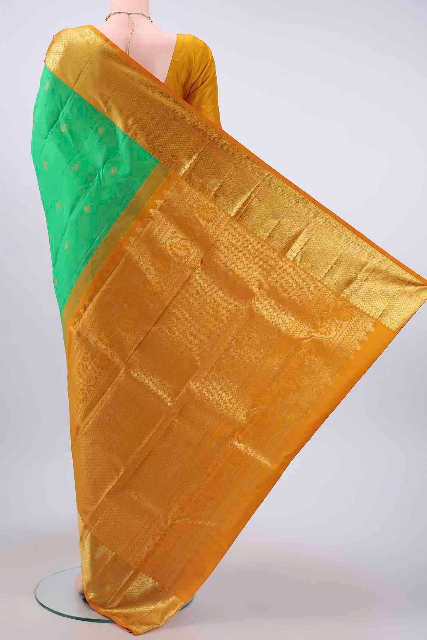 Green Kanjivaram Saree - Image 3